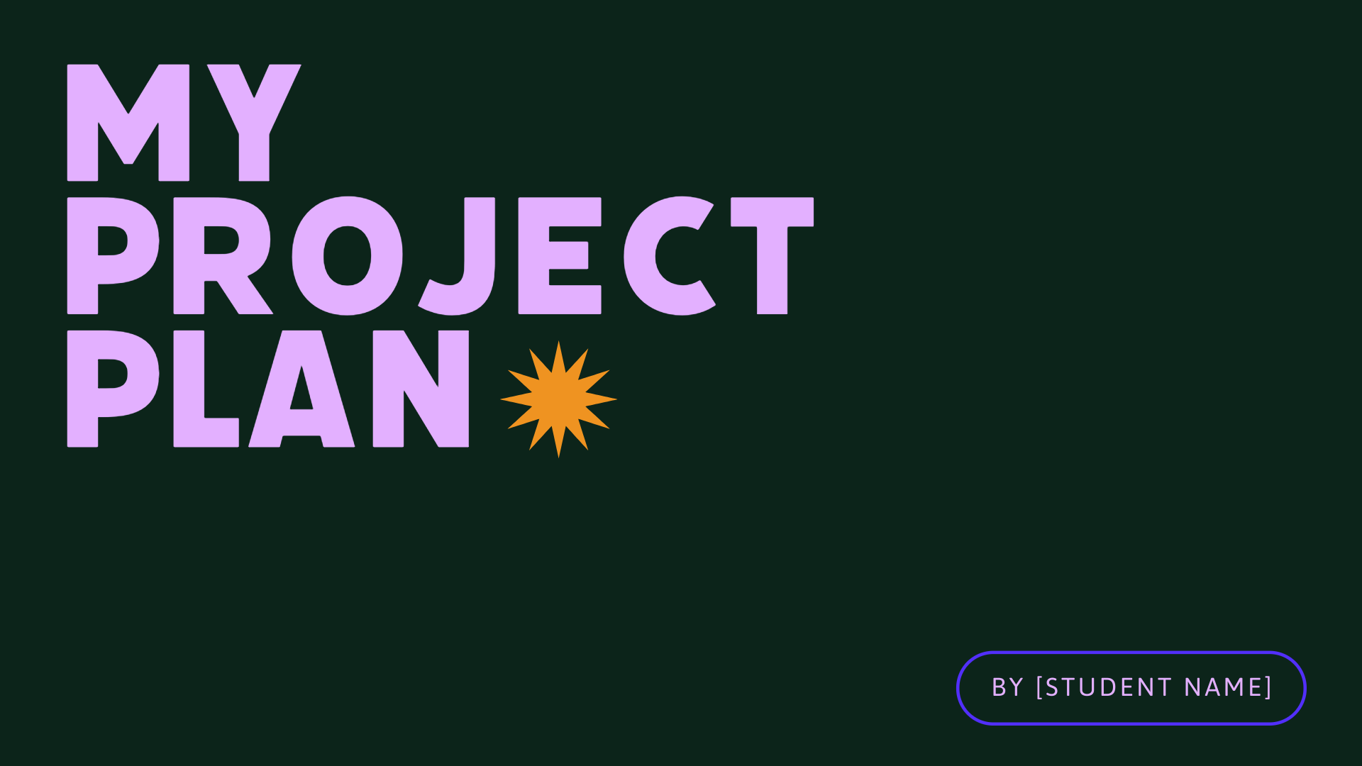 Black Project Plan Presentation