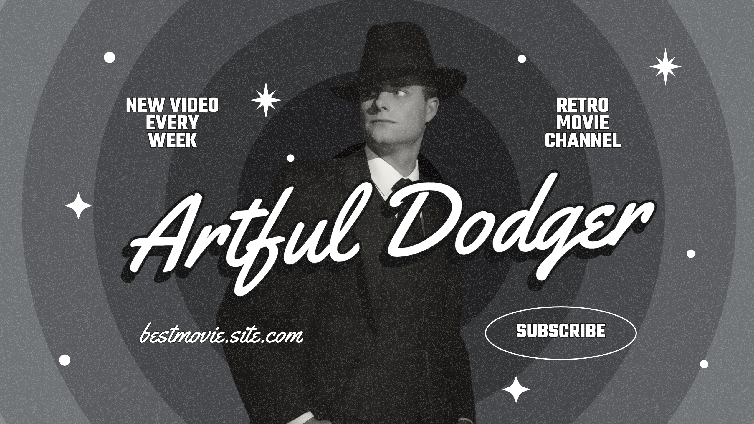 Monochrome Retro Movie Channel Youtube Banner