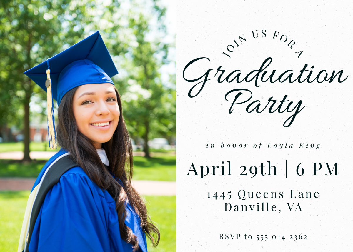 Happy Student Graduation Party Invitation