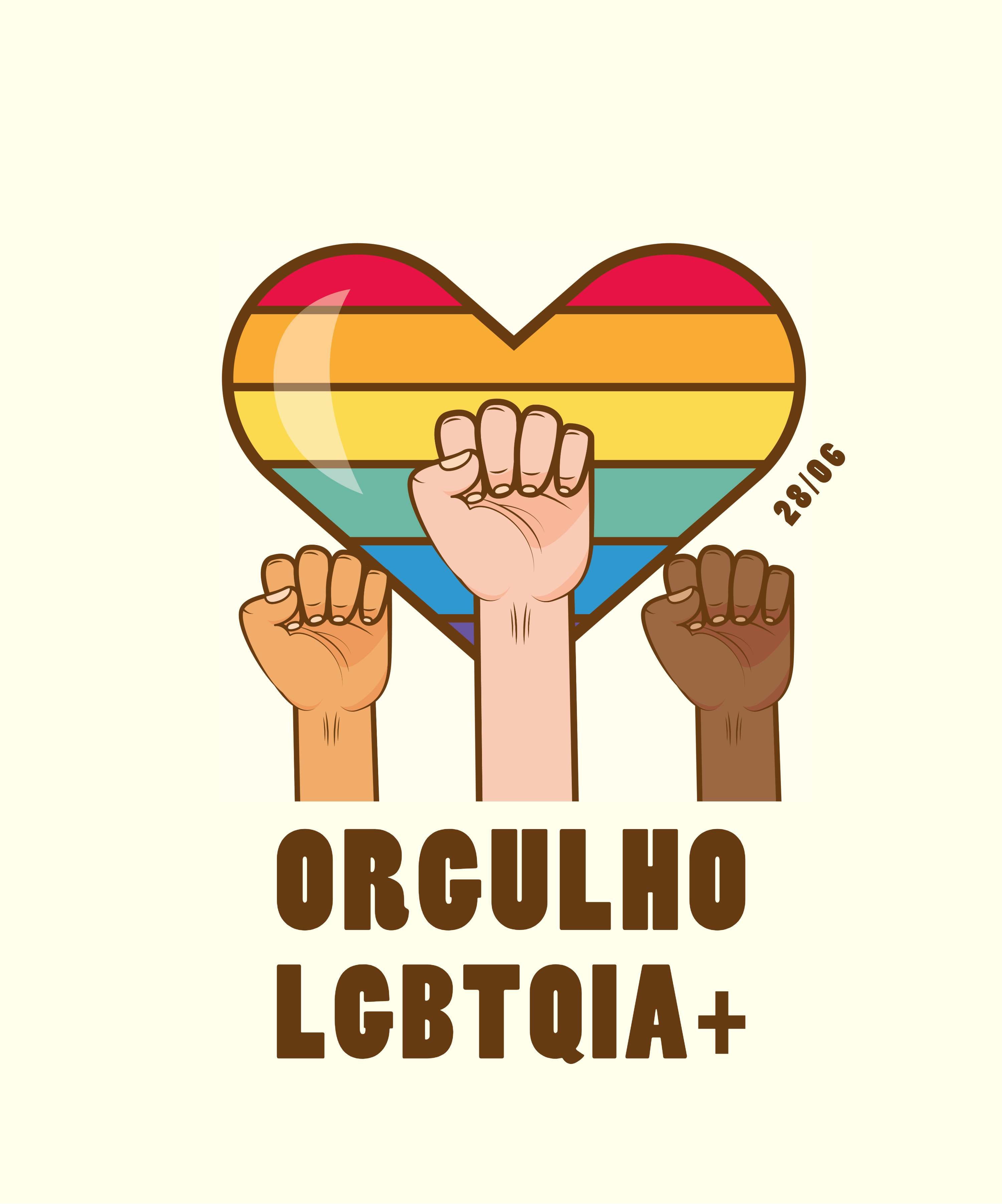 Marrom Vermelho Orgulho LGBTQIA+ Camiseta