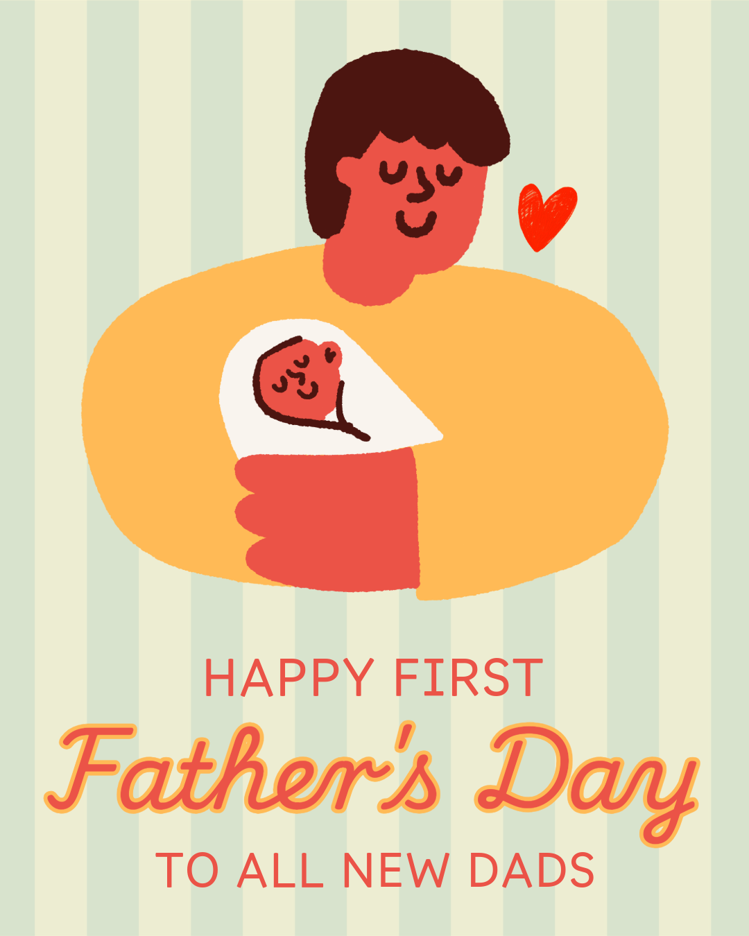 Yellow and Peach Father's Day Instagram Post