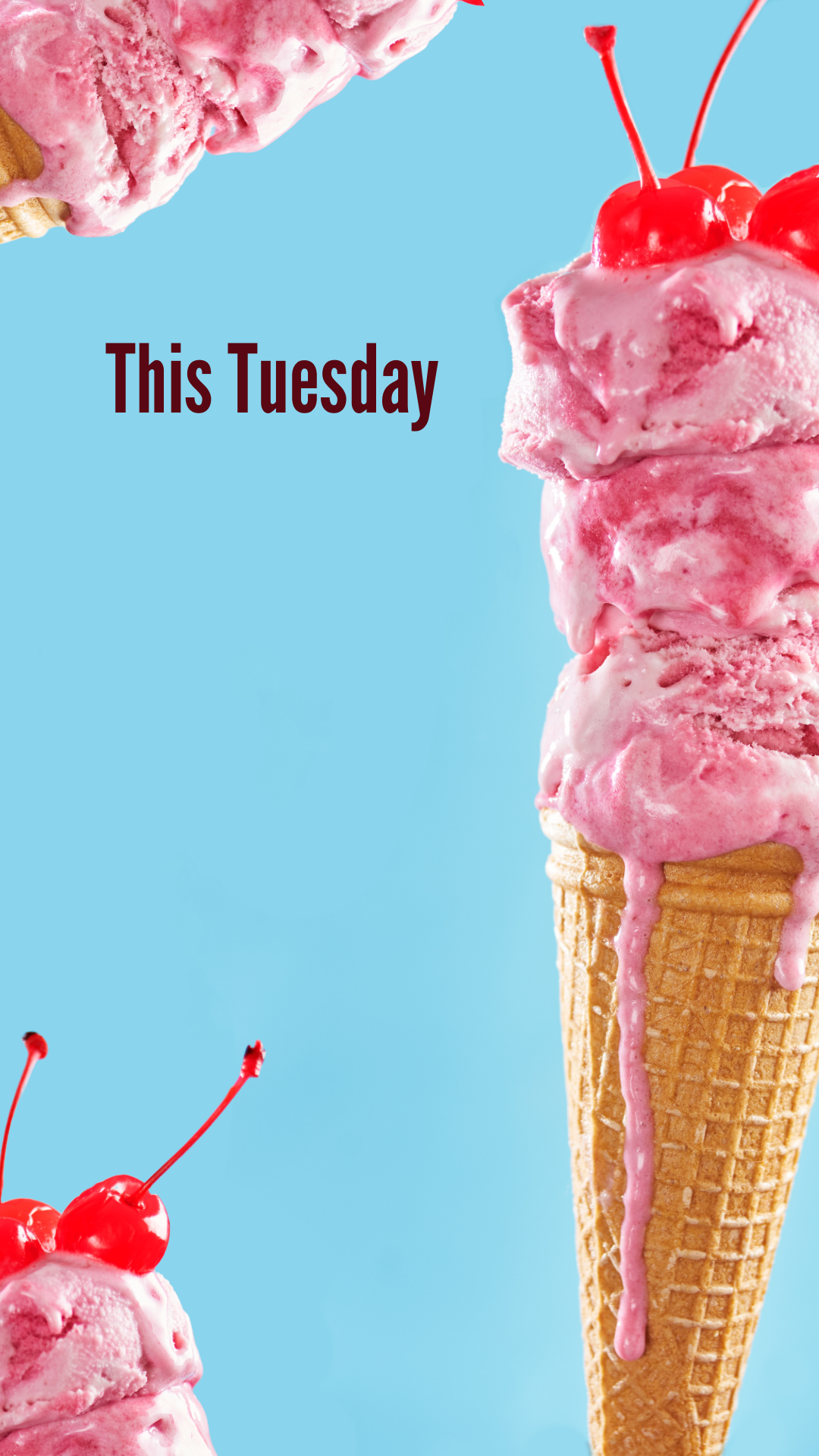 Blue Ice Cream Offer Instagram Story