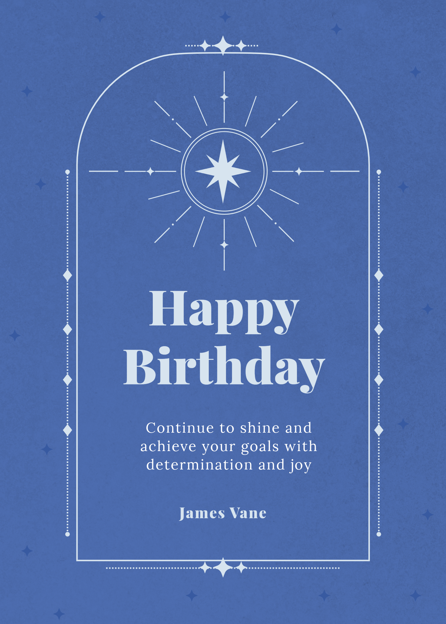 Blue Good Wishes Card