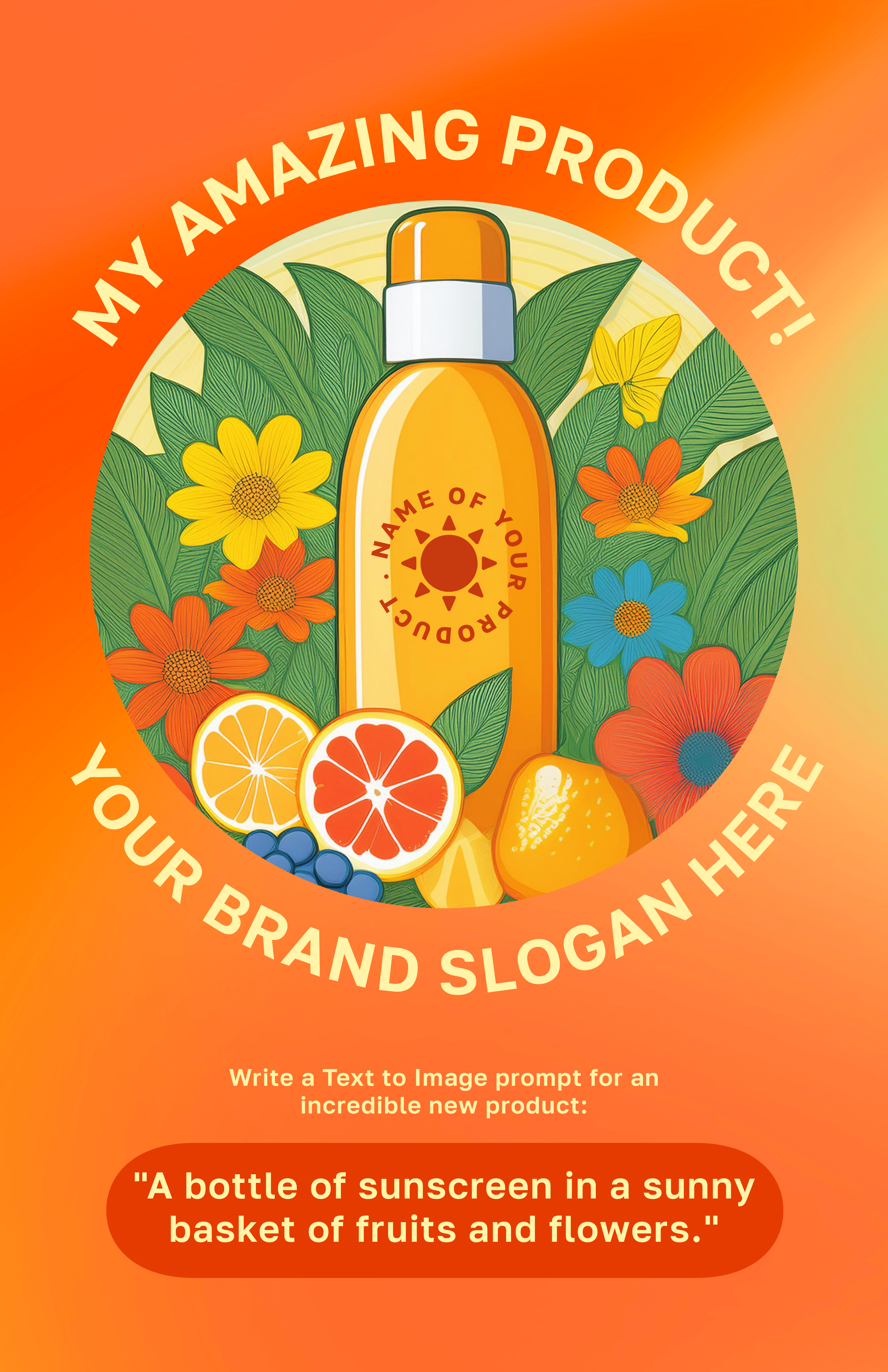 Orange Gradient Advertisement for Product Concept Poster