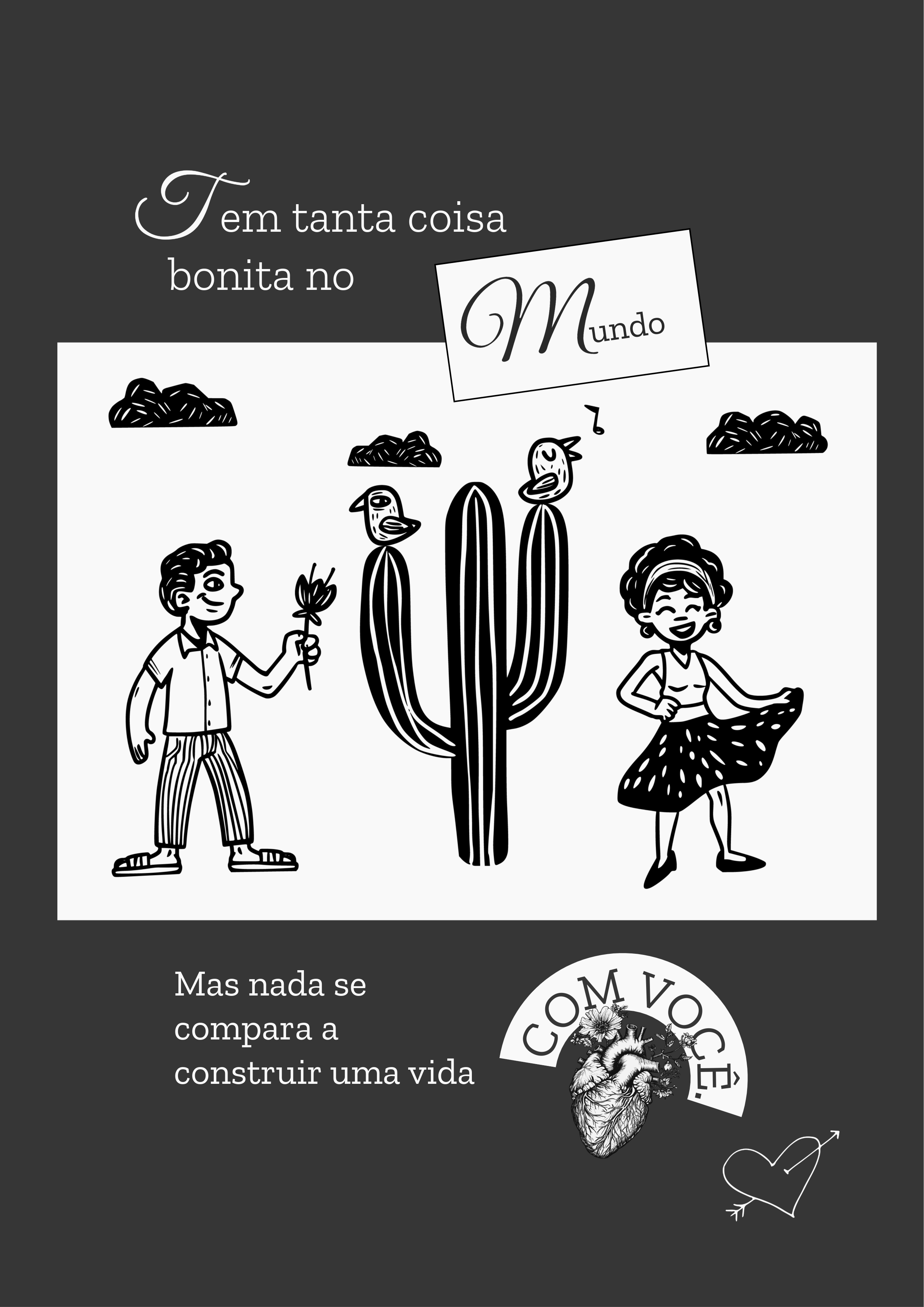 Preto e Branco Amor Marido Mulher Construir Vida Juntos Carta