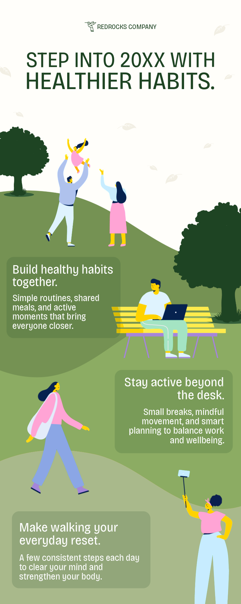 Green and Beige New Year Fitness InfographicInforgraphic
