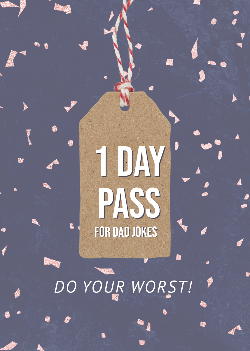 Navy Day Pass Tag Dad Jokes Father Day Card