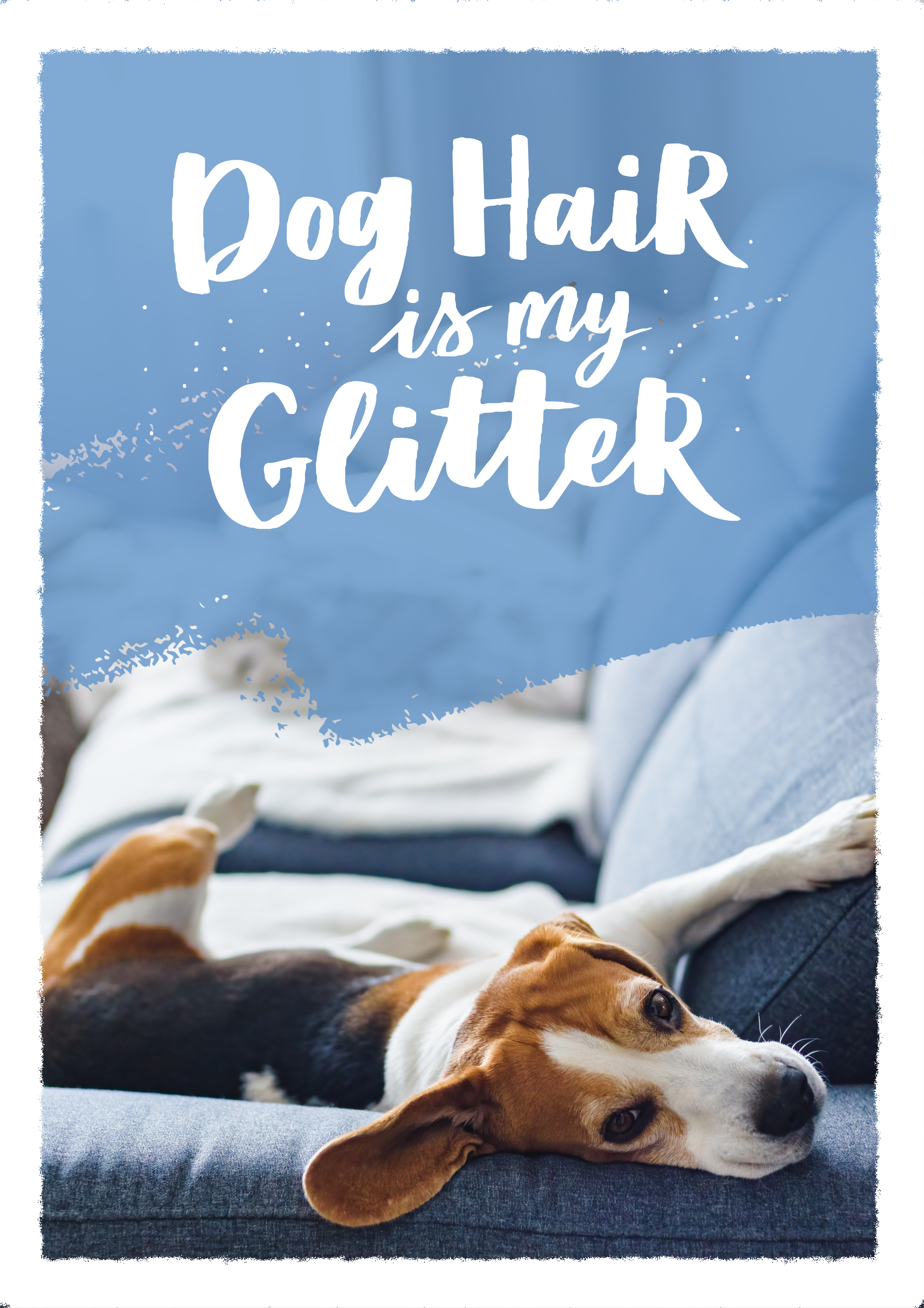 Blue and White Pet Lover Poster