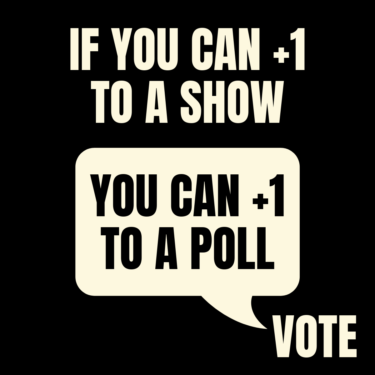 Black White Vote Speech Instagram Post