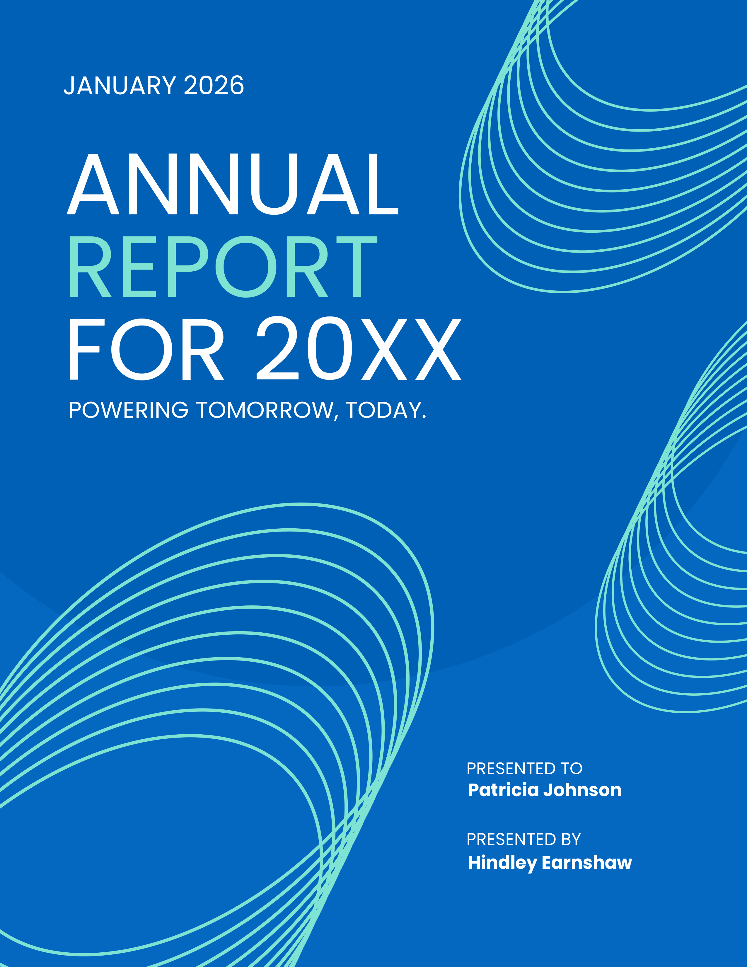 Blue & White Annual Report Letter