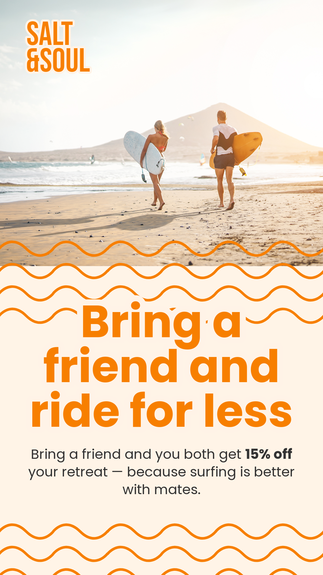 Orange Surf Retreat Business TikTok Ad