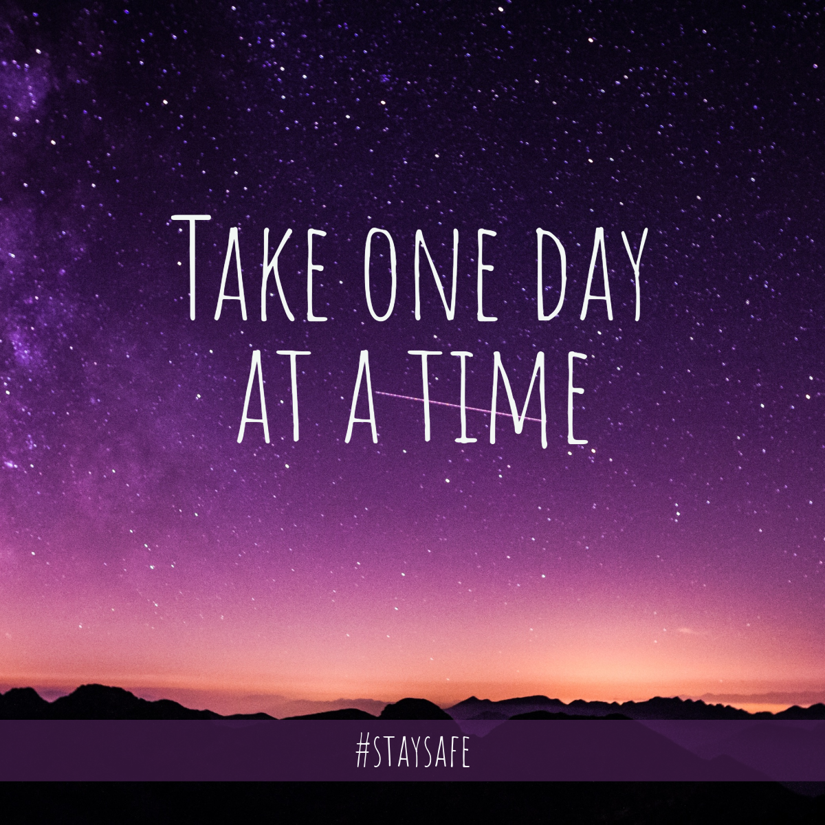 Night Sky Photo Inspirational Sentence Instagram Square