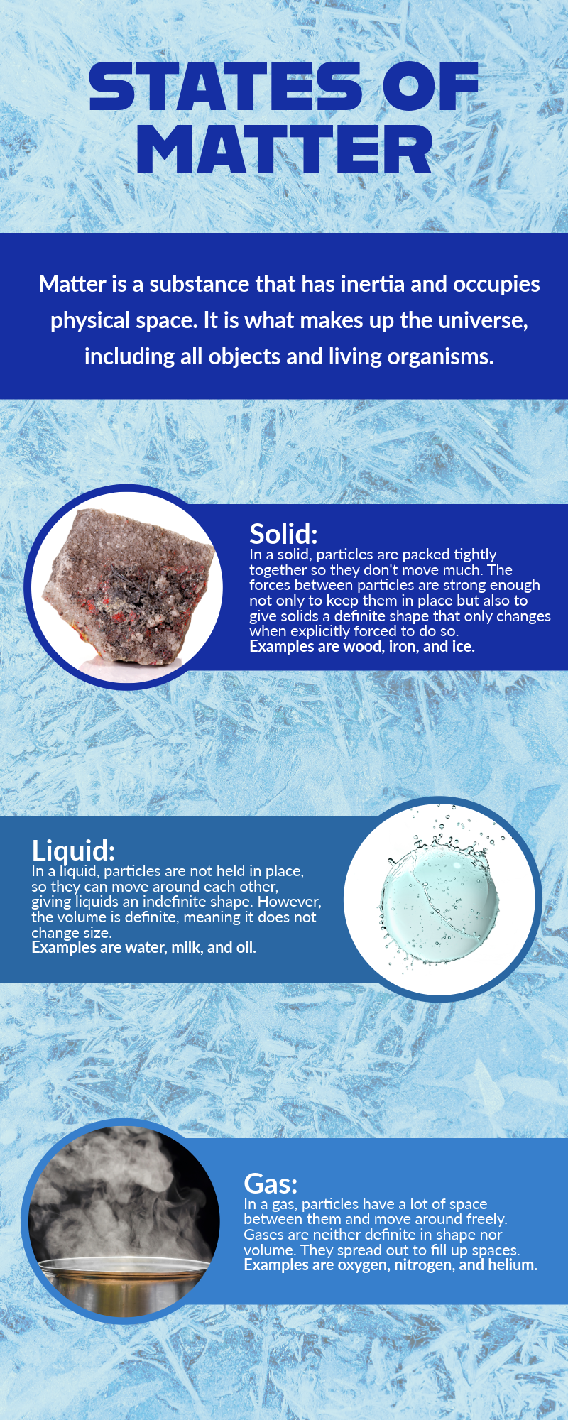 Blue Matter in our surroundings Infographic