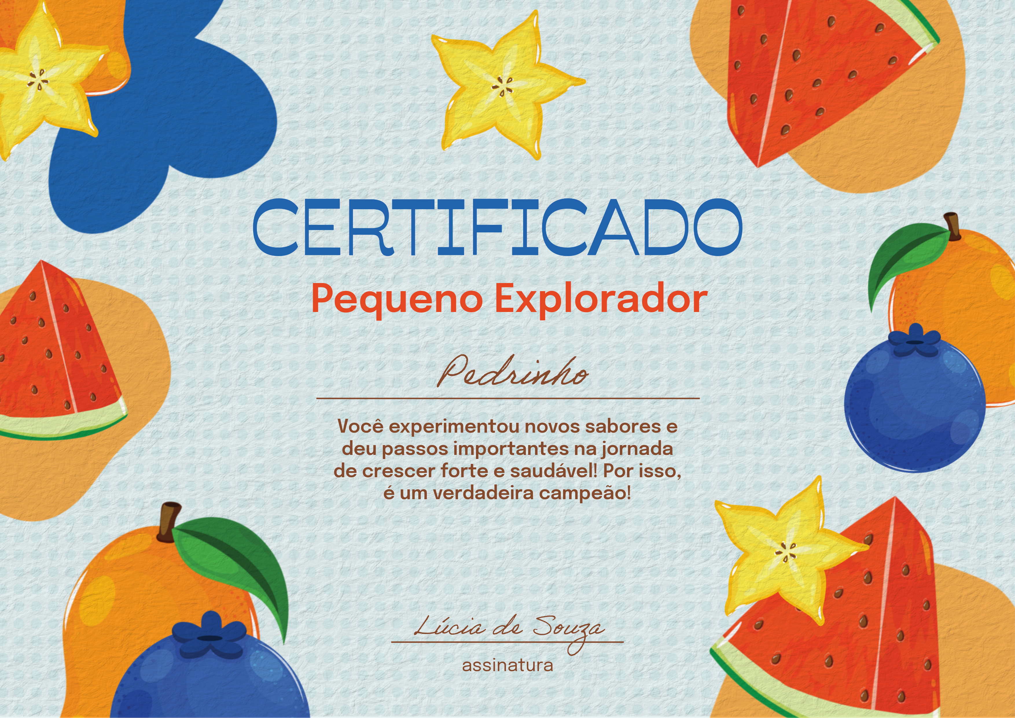 azul vermelho infantil alimentos certificado