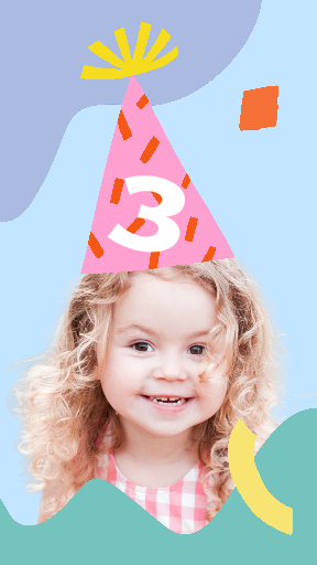Colorful Cute Third Birthday Mobile Video