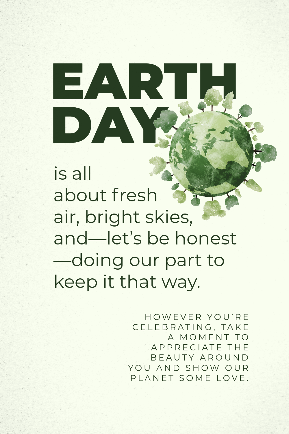 Green Earth Day Pinterest Post