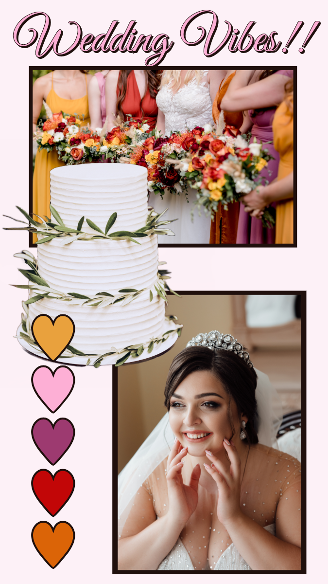 Pink Wedding Mood Board Instagram Story