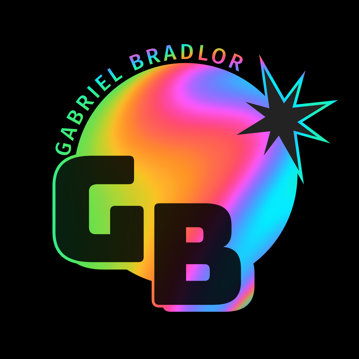 Holographic Bold YouTube Logo