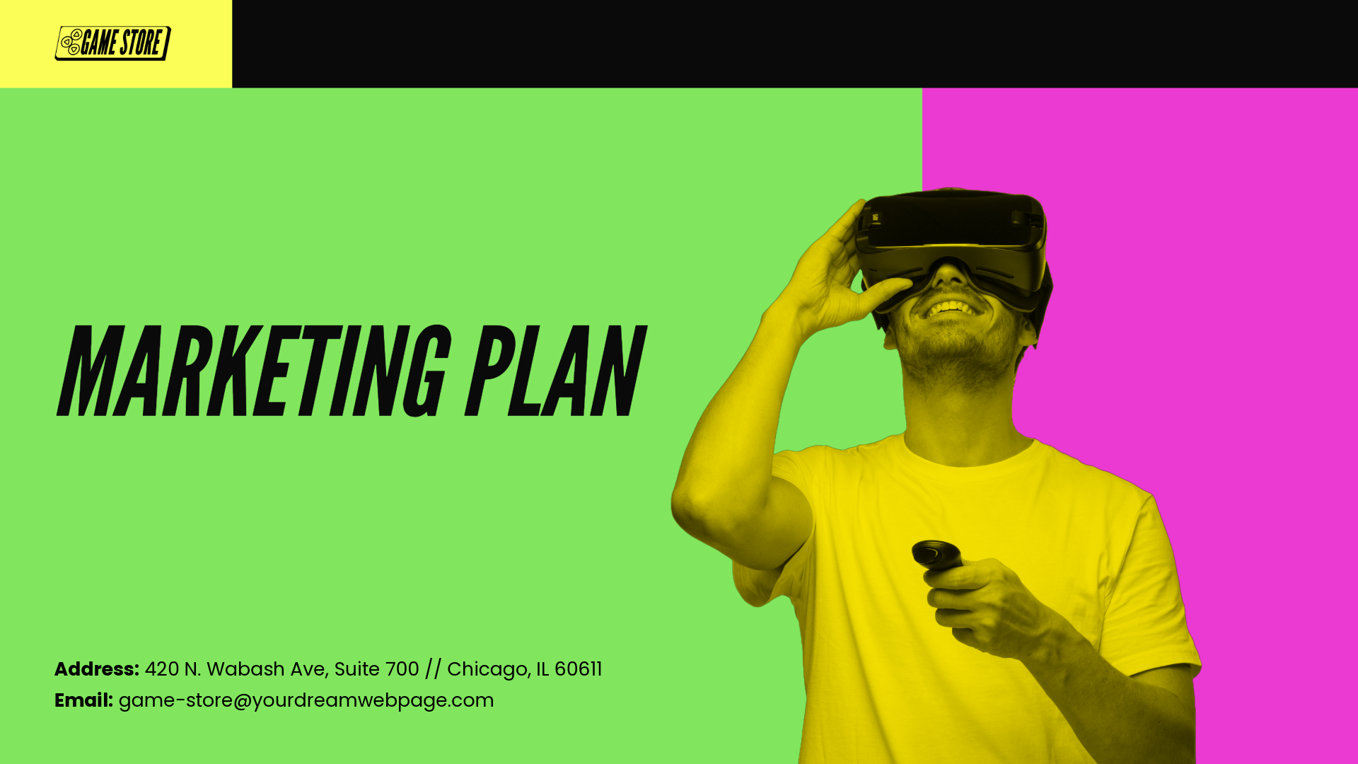 Green Pink and Black Retail Marketing Plan Presentation