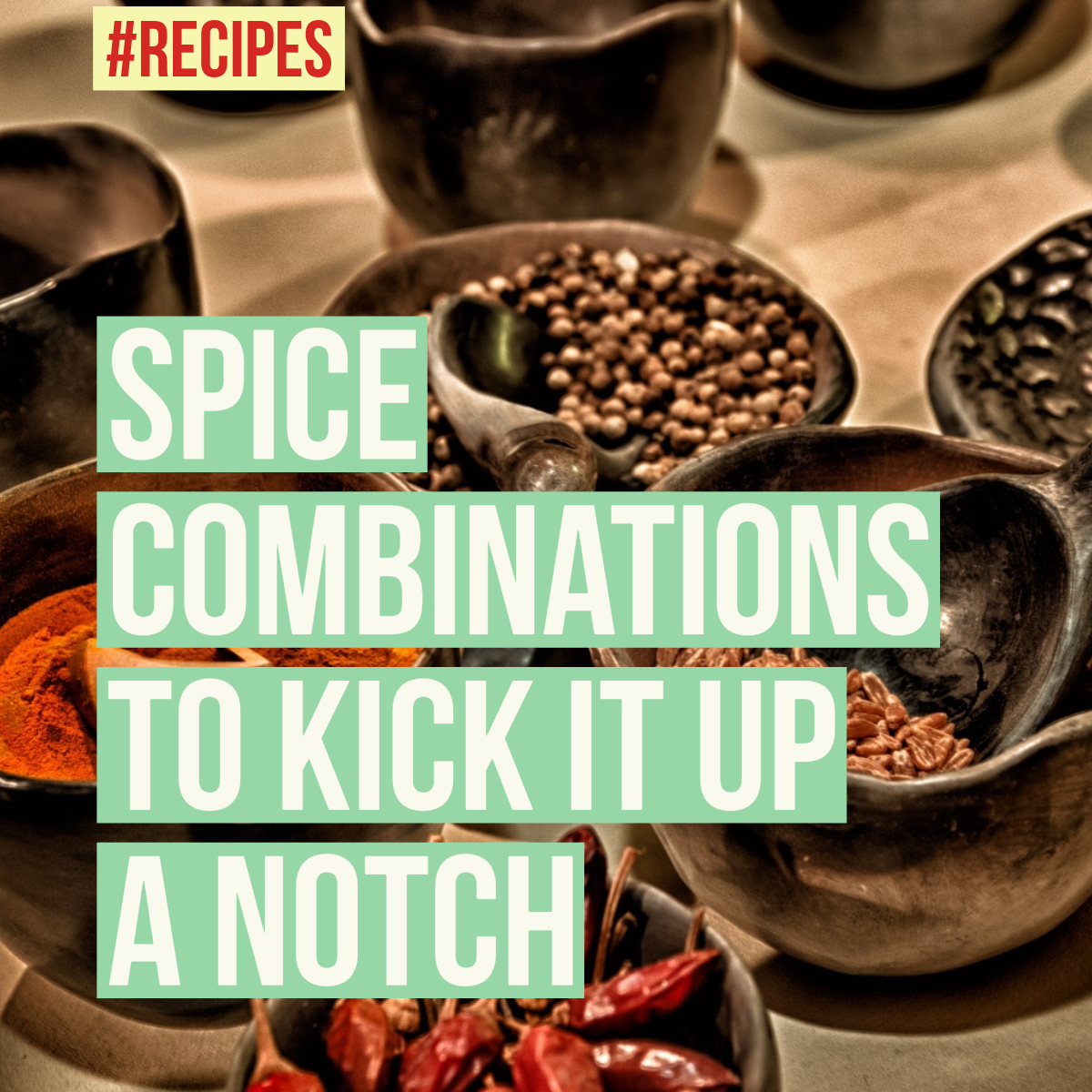 Spices Photo Modern Style Food Recipe Blog Instagram Square Post