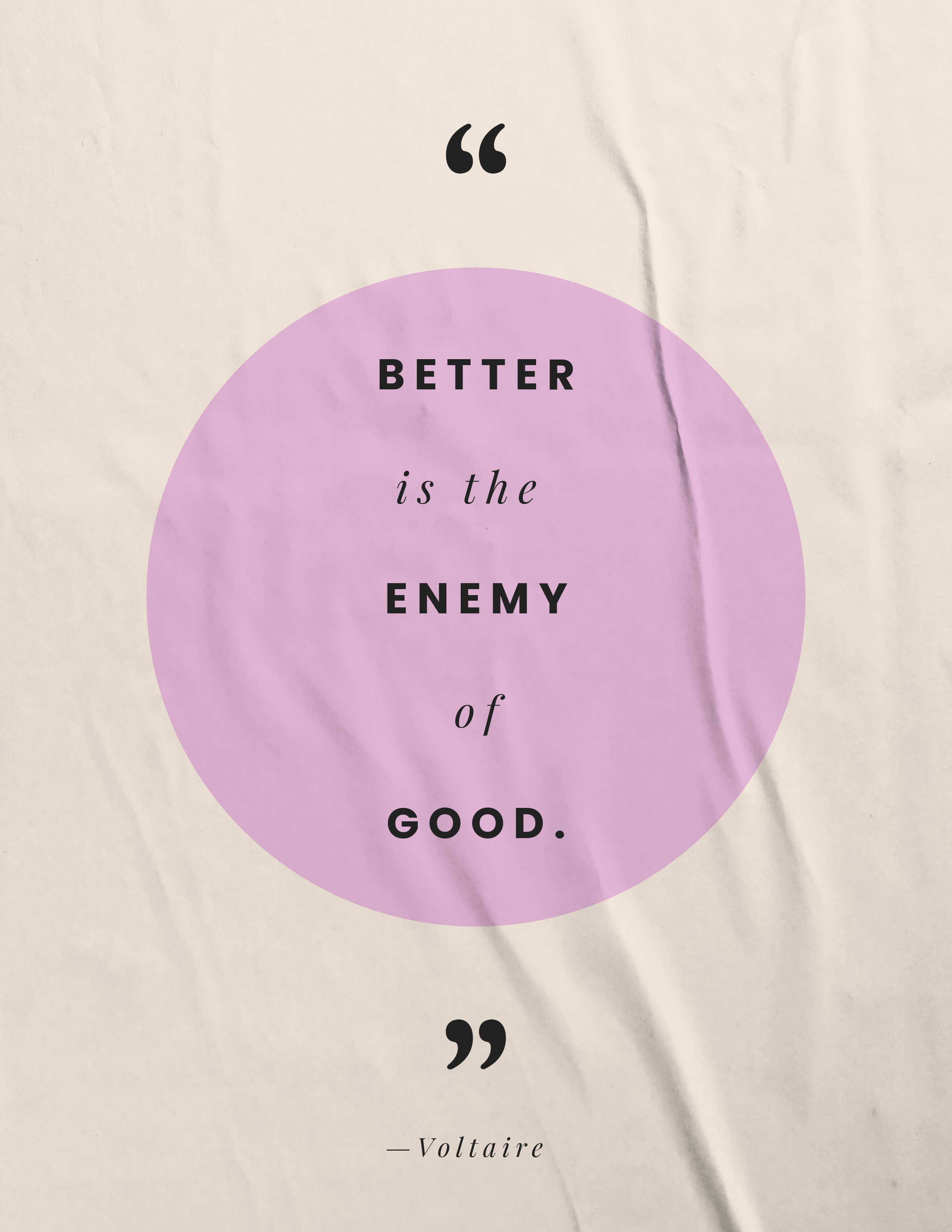 Cream and Pink Quote Divider Page