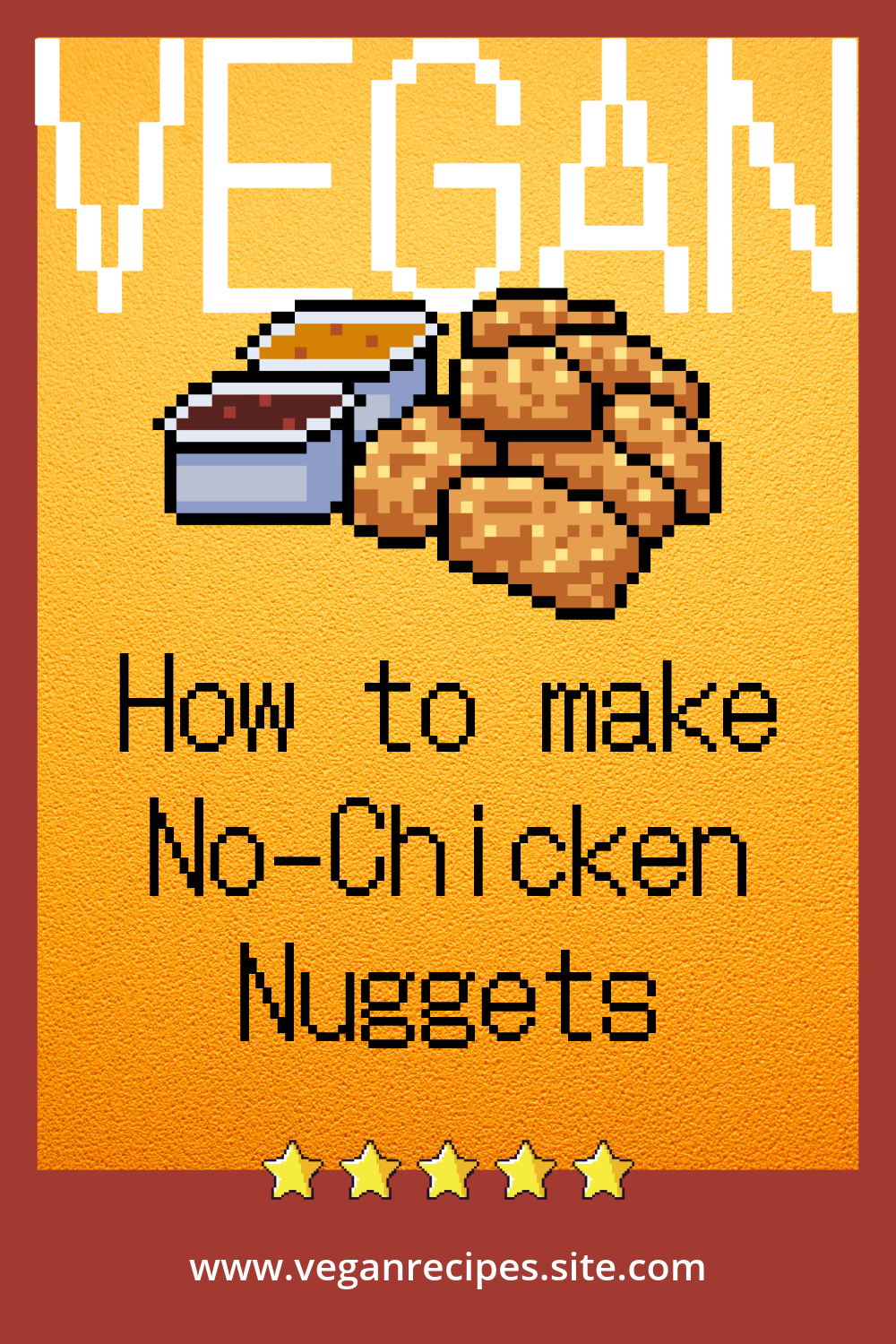 Red And Yellow Vegan Nuggets Recipe Pinterest Post