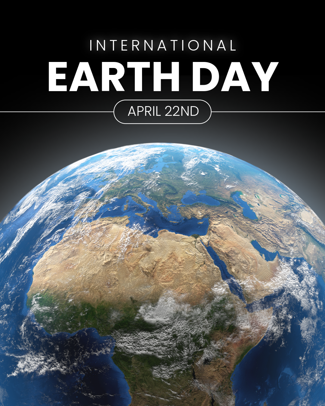 Black White Earth Day Instagram Post