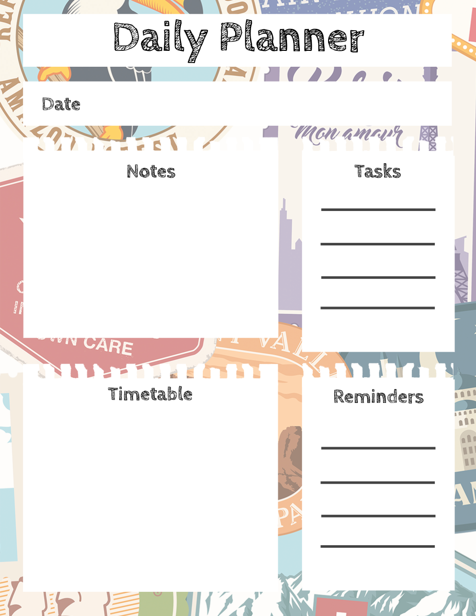 Multicolored Daily Planner