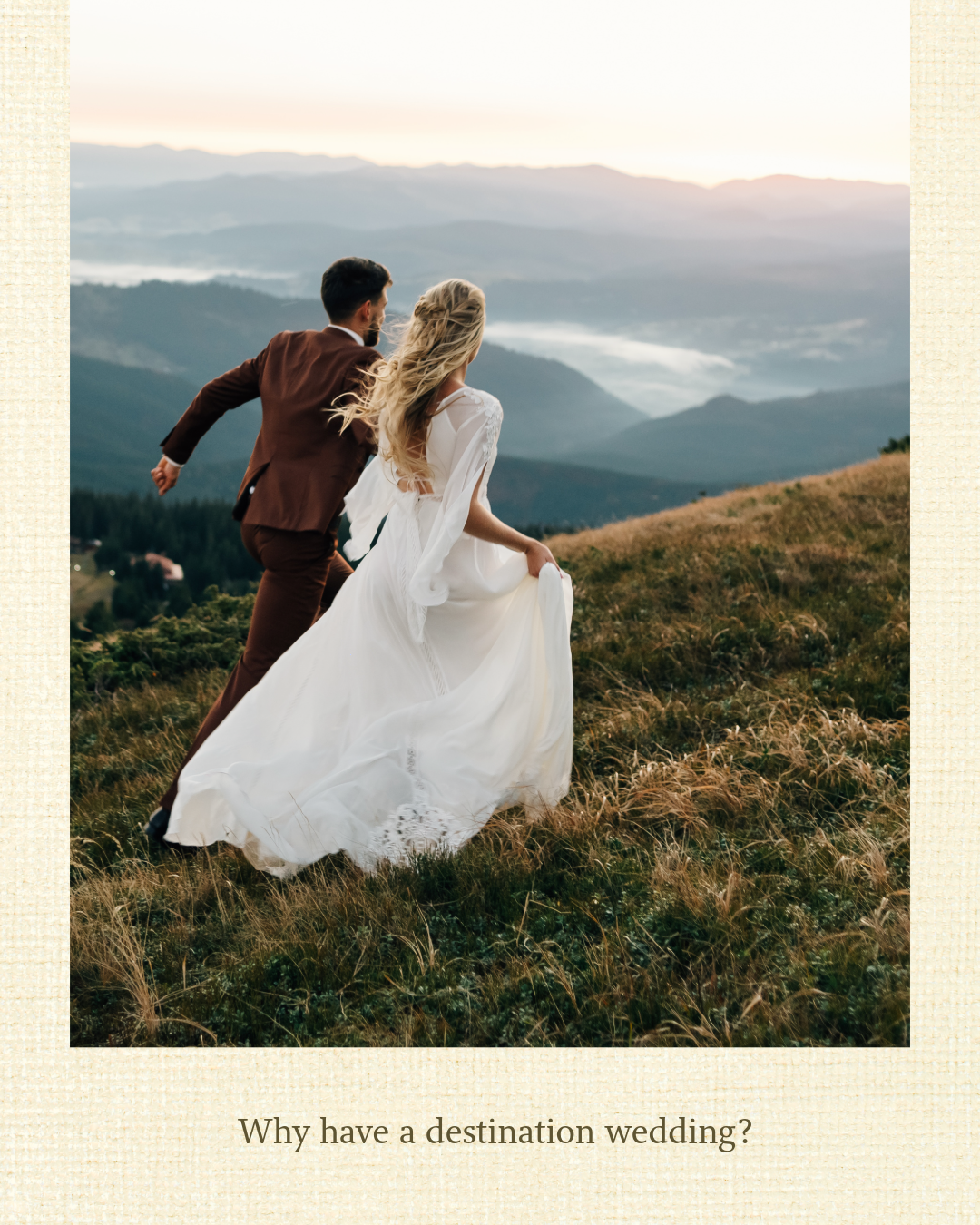 Sophisticated and Elegant Destination Wedding Photographer Instagram Post