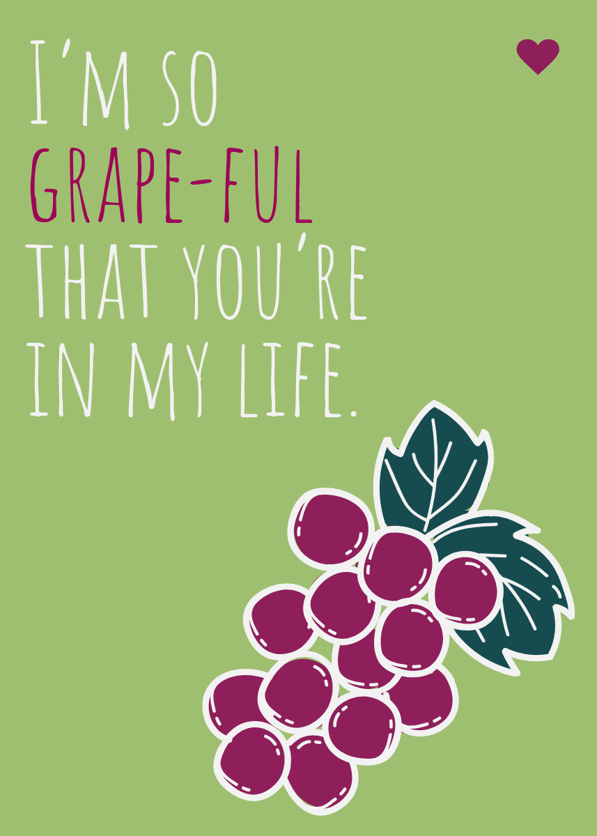 Green and Purple Valentine's Card