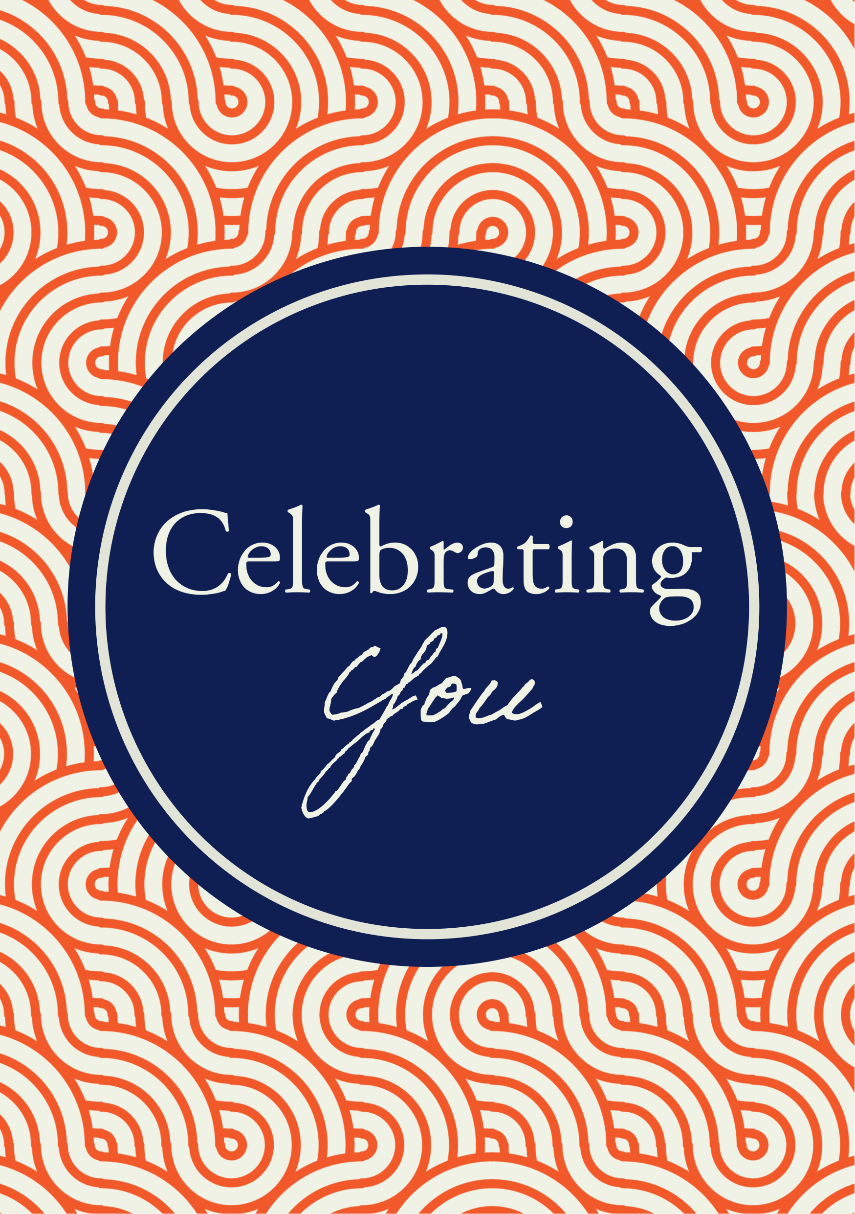 Blue, Red and White A5 Business Birthday Greeting Card