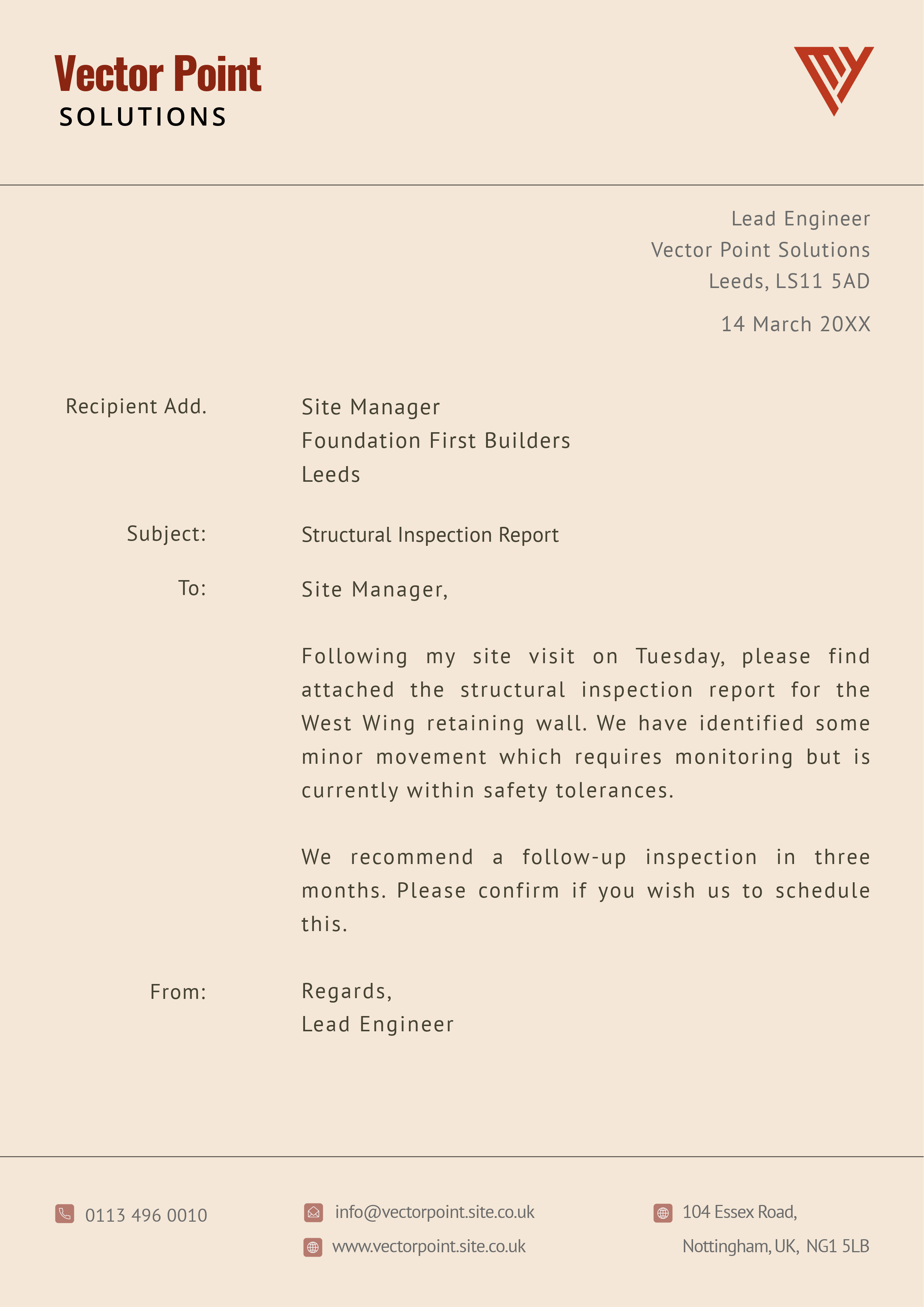 Brown, Red, Black and Beige Engineer Letter