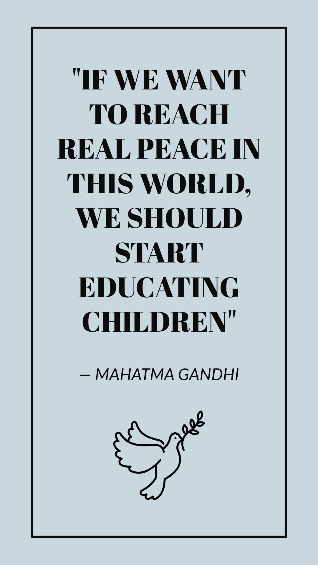 Blue Gandhi Jayanti Quote Instagram Story