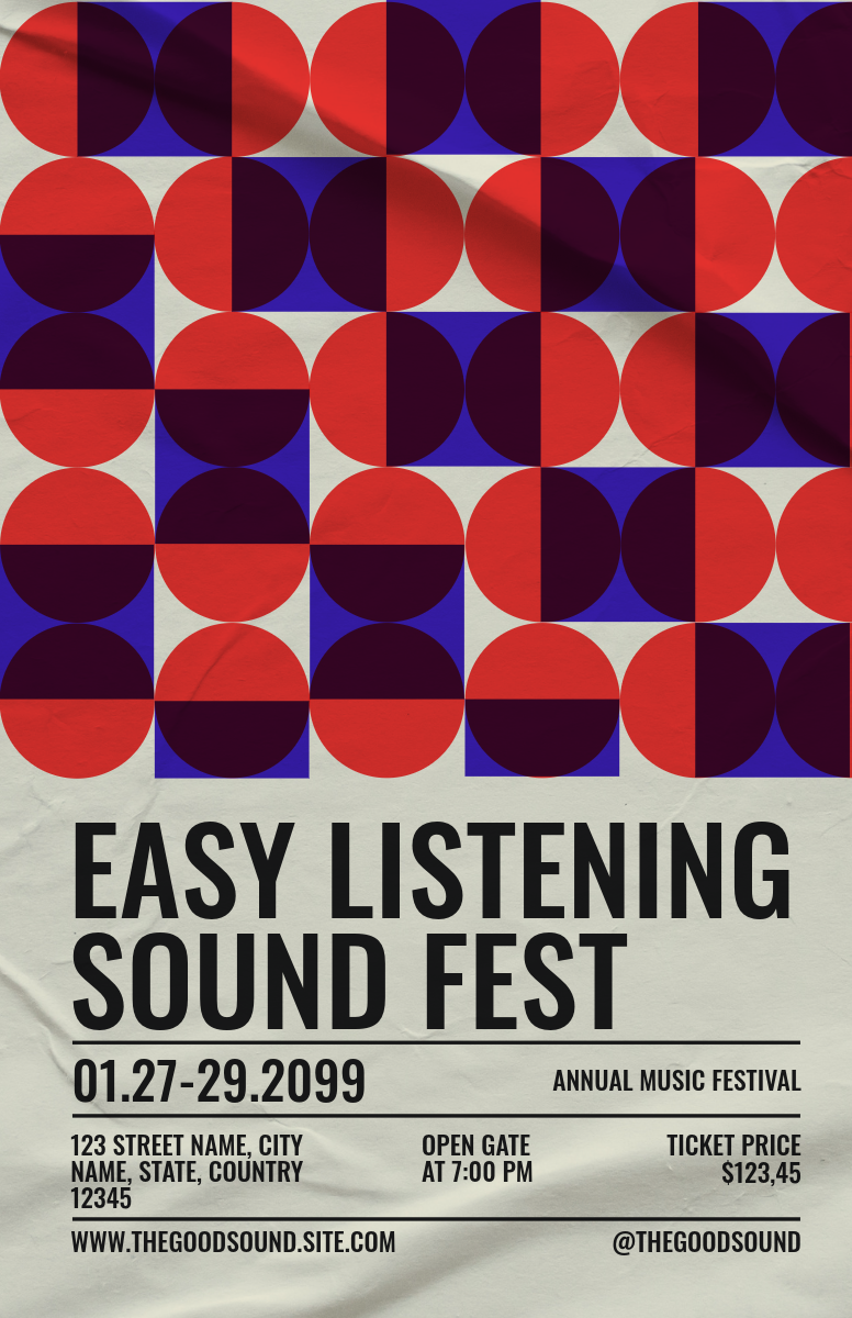 Red & Blue Sound Festival Poster