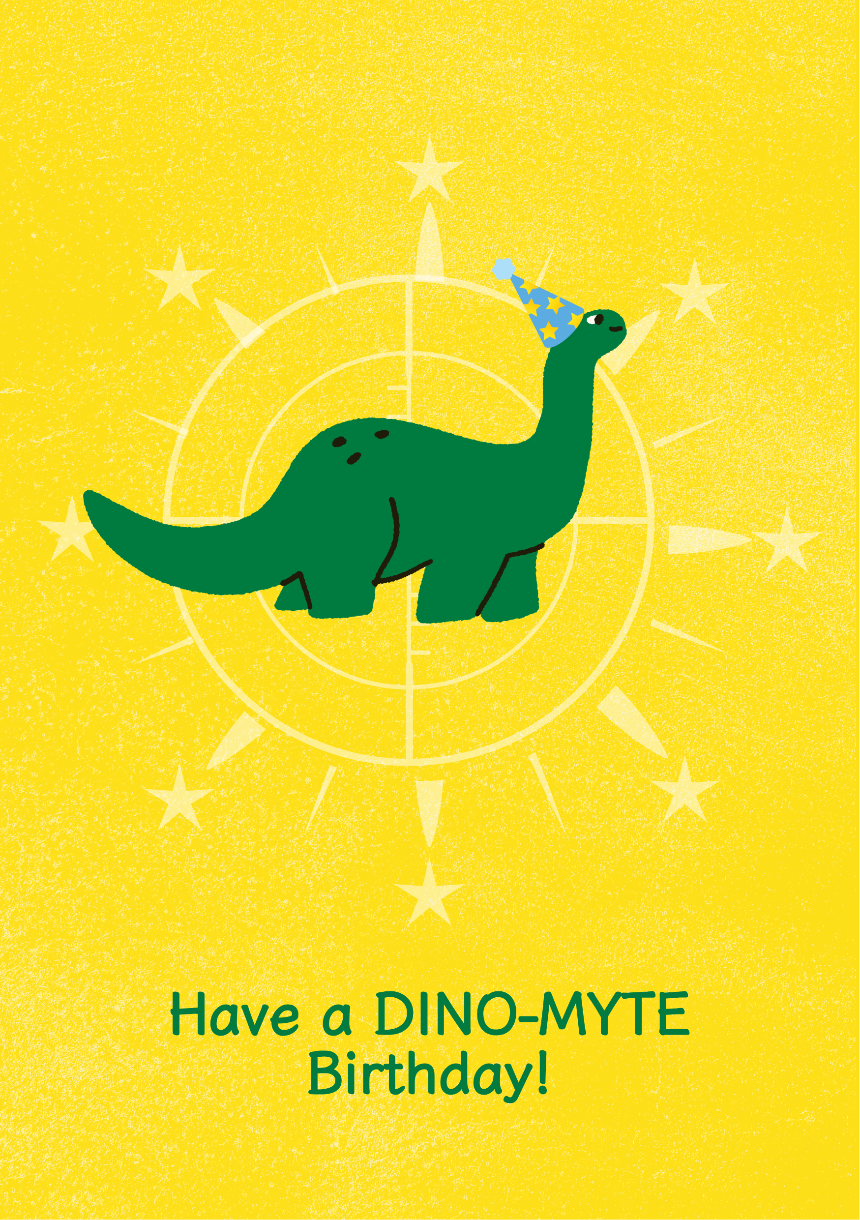 Yellow Green Birthday Card