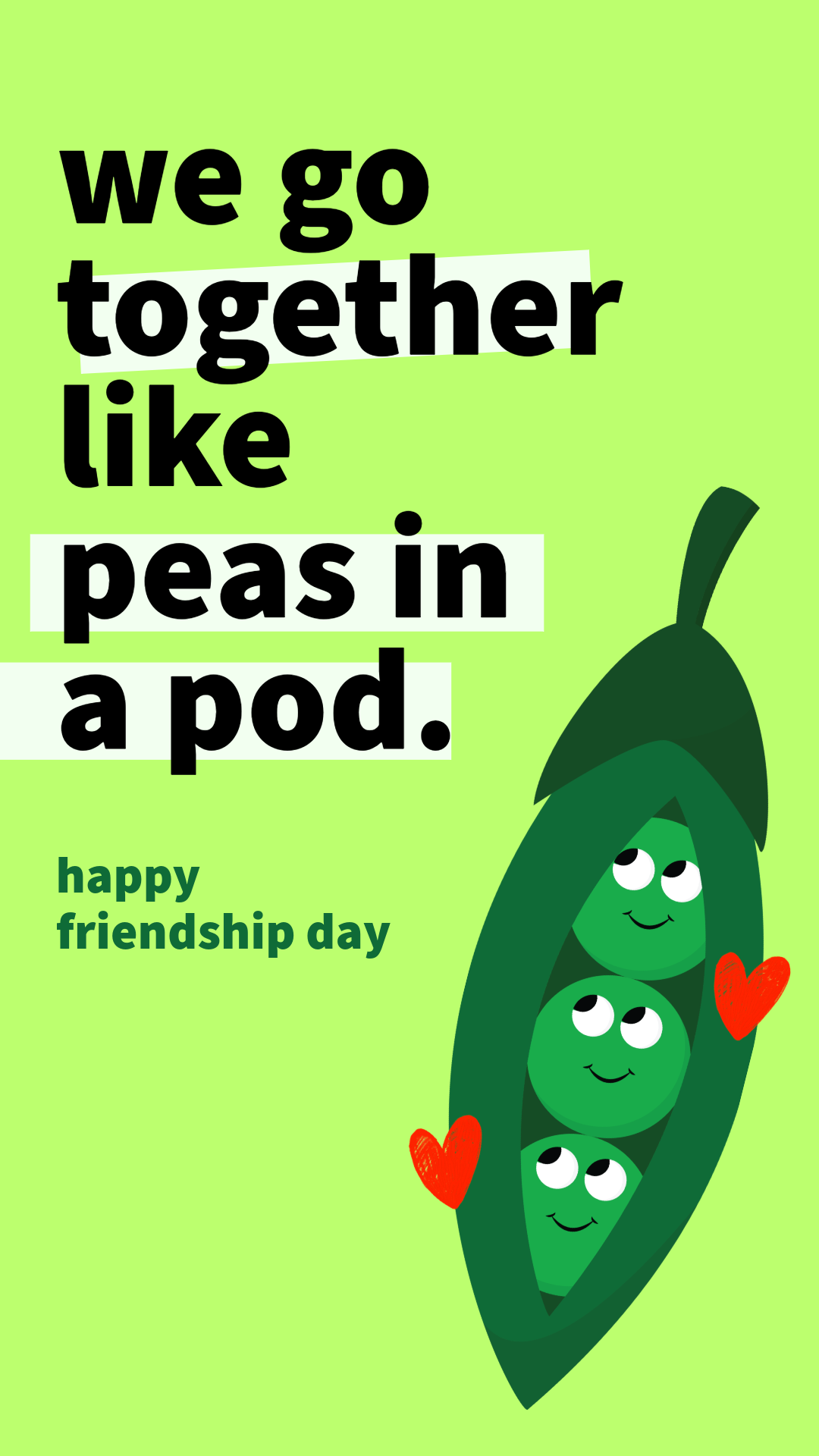 Green Friendship Day Quote Story