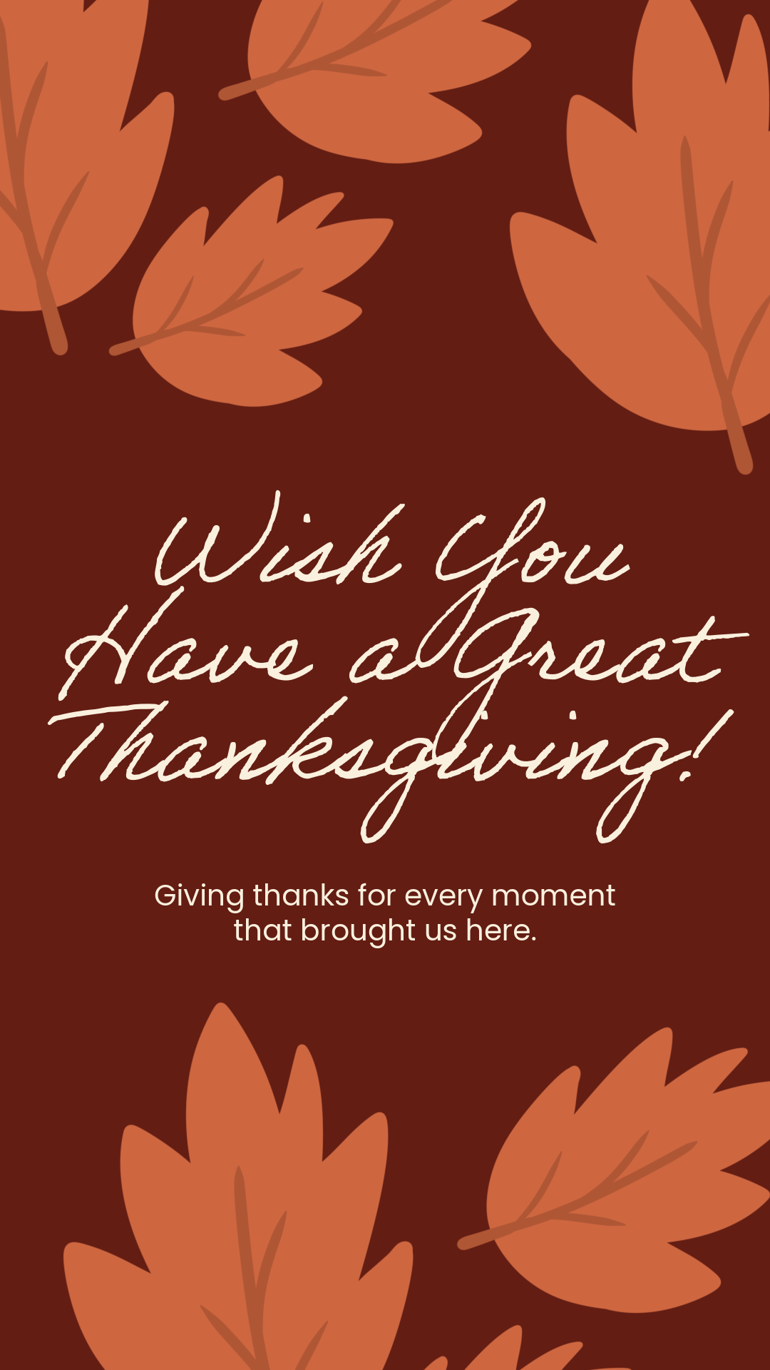 Brown and Beige  Thanksgiving Instagram Story