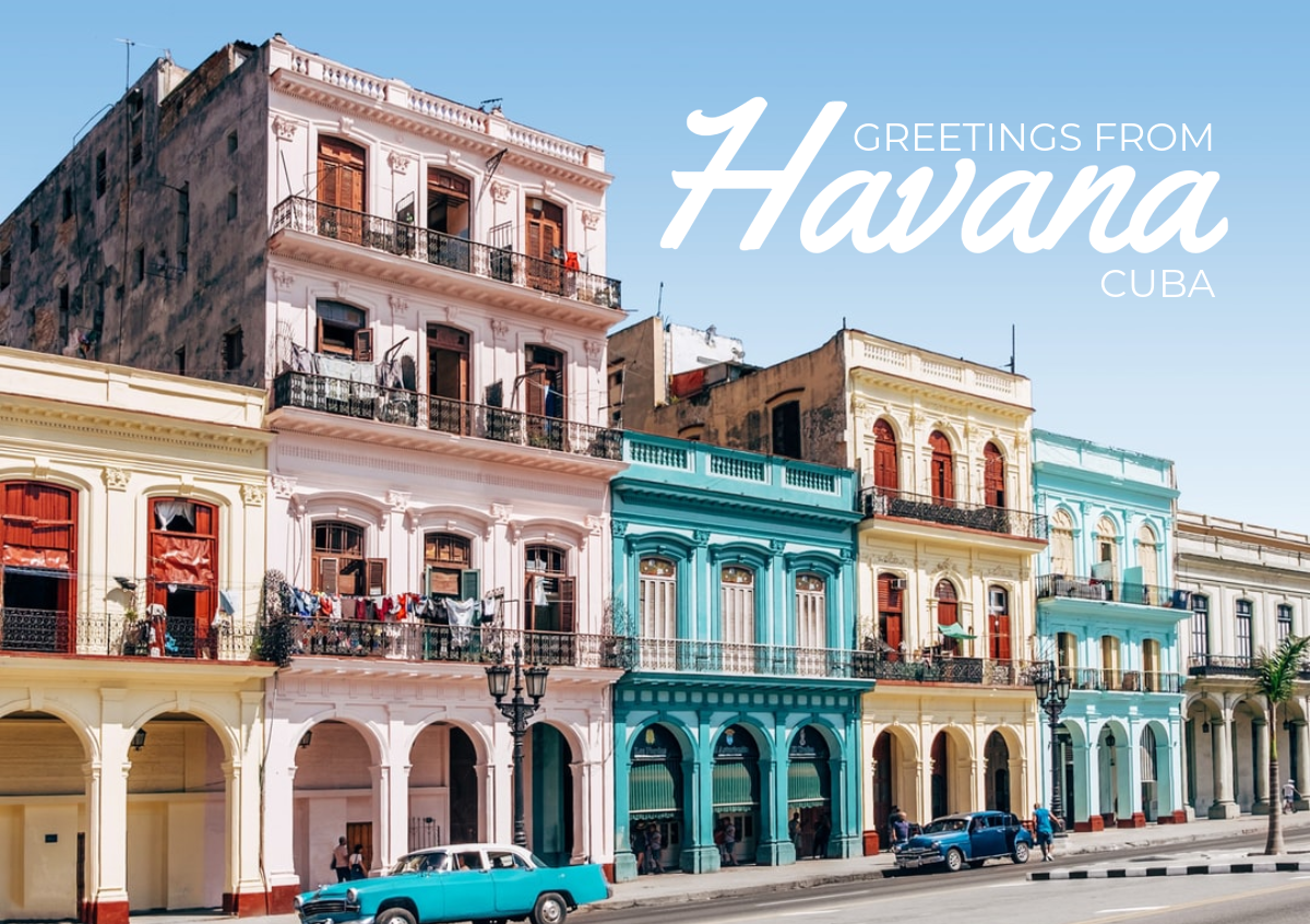Colorful Havana Postcard