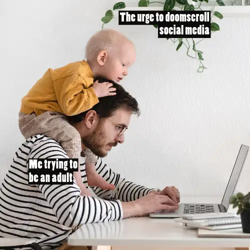 White and Black Being an Adult Meme