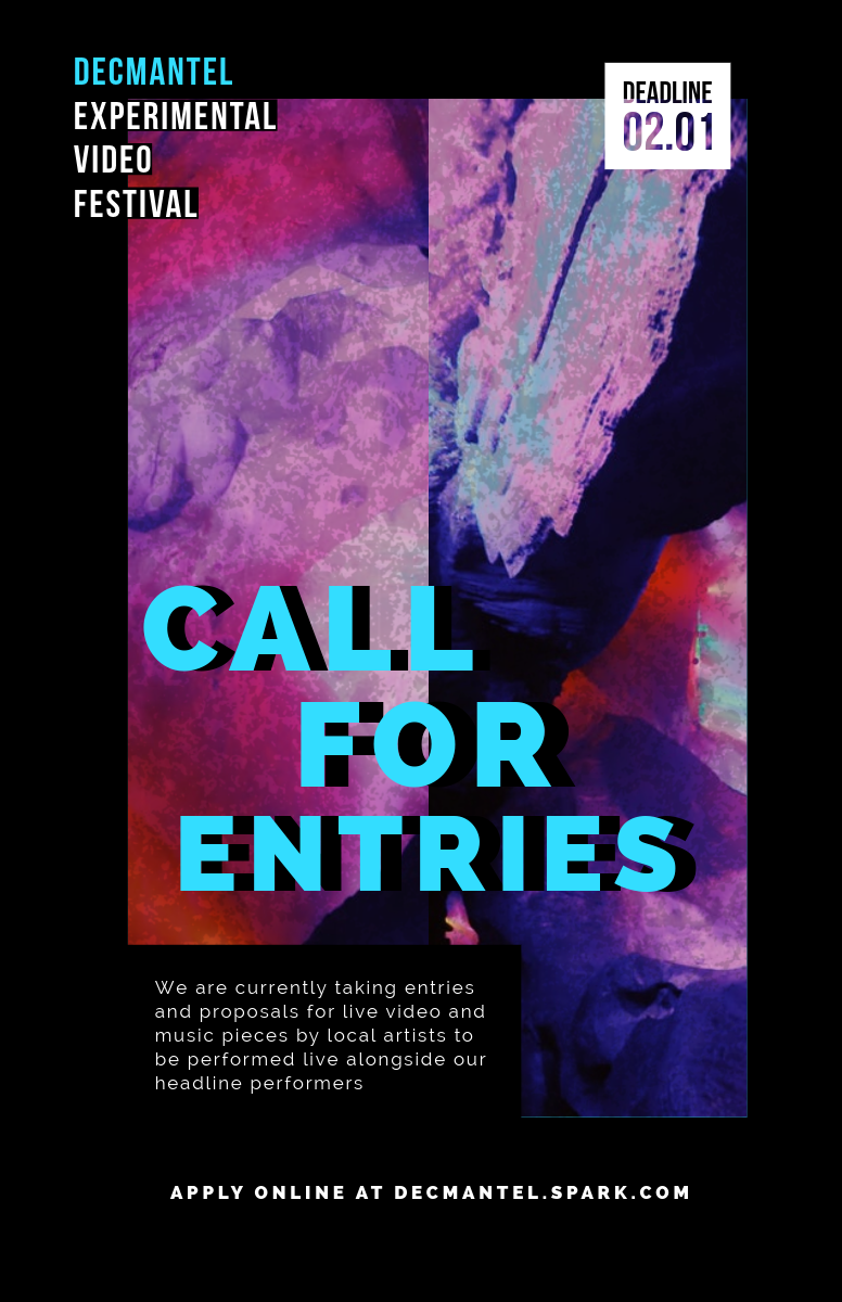 Blue Black and Violet Video Festival Poster