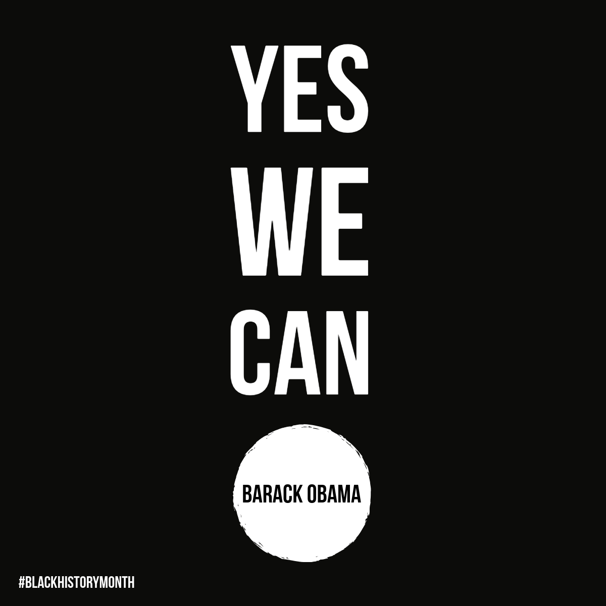 Black and White Barack Obama Catchphrase Instagram Post