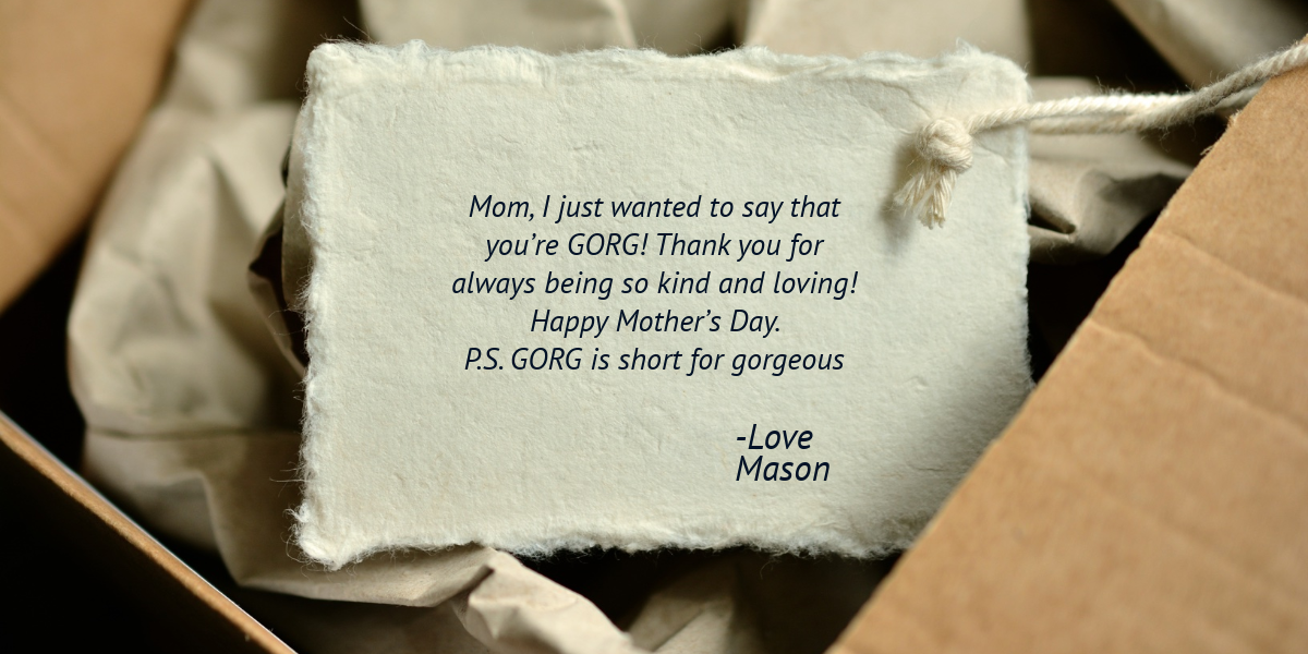 Brown and Grey Mother's Day Card