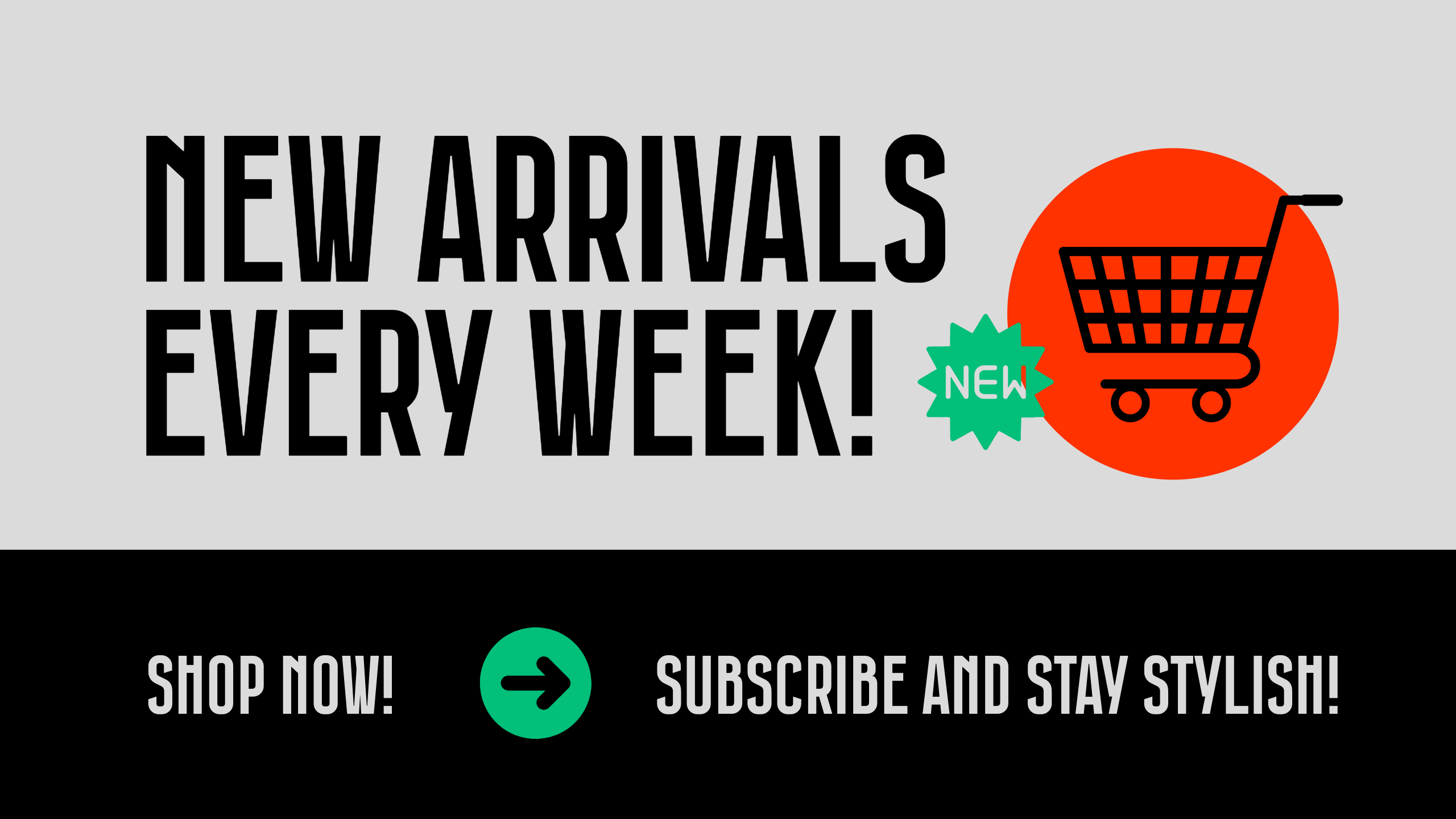 Grey New Arrival Youtube Banner