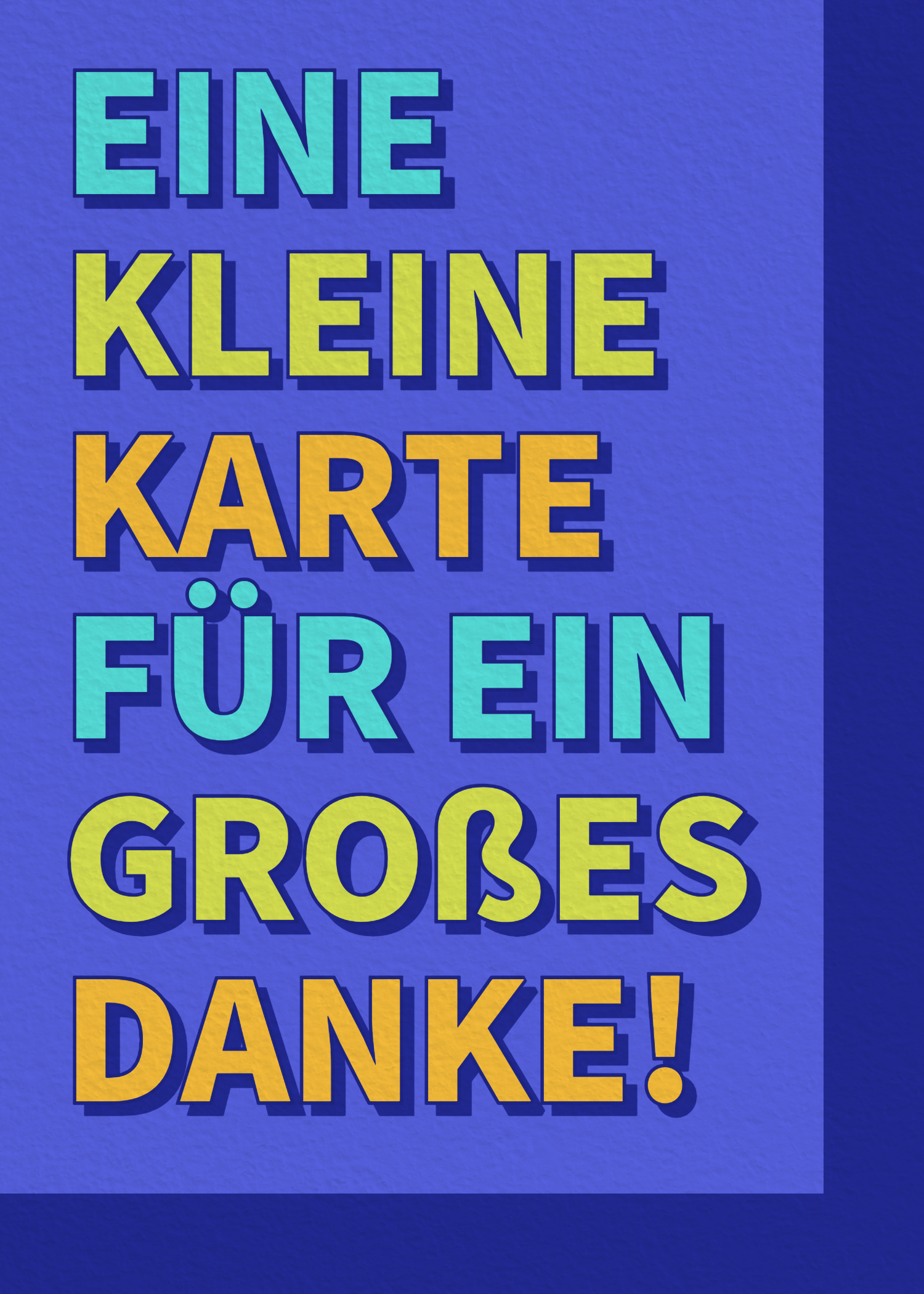 Blau Dankeskarte