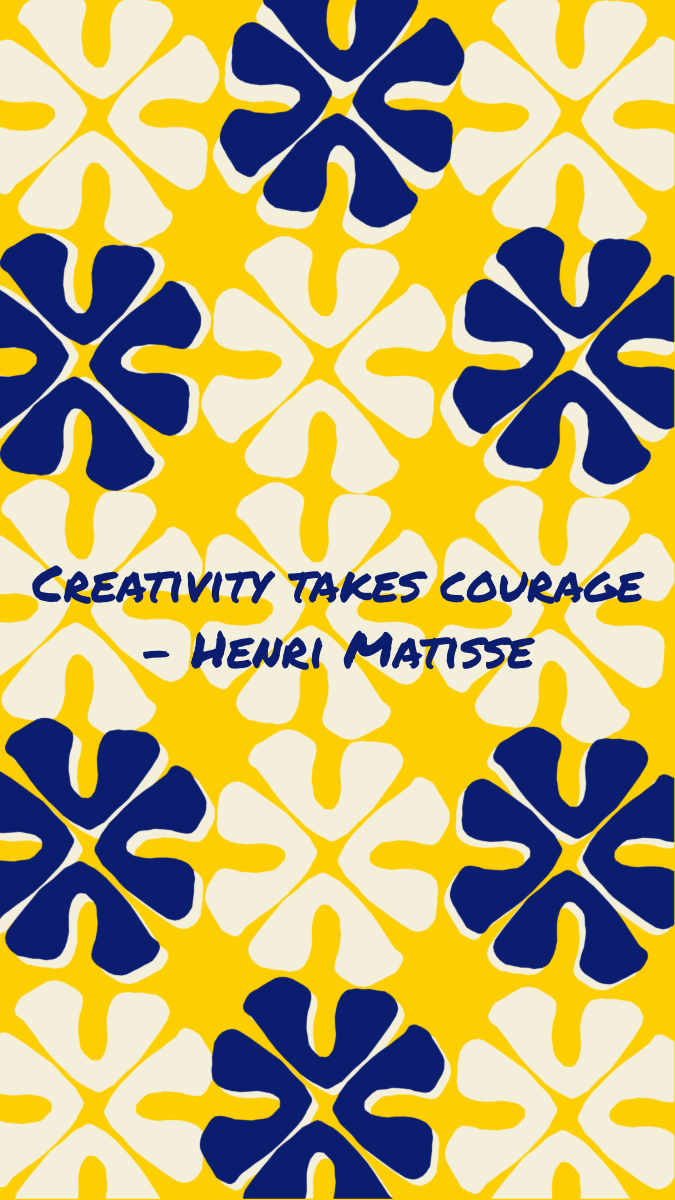 Yellow and Blue Pattern Motivational Smart Phone Wallpaper