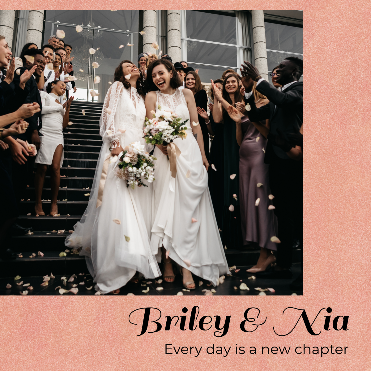 Pink Wedding Photo Book Instagram Square