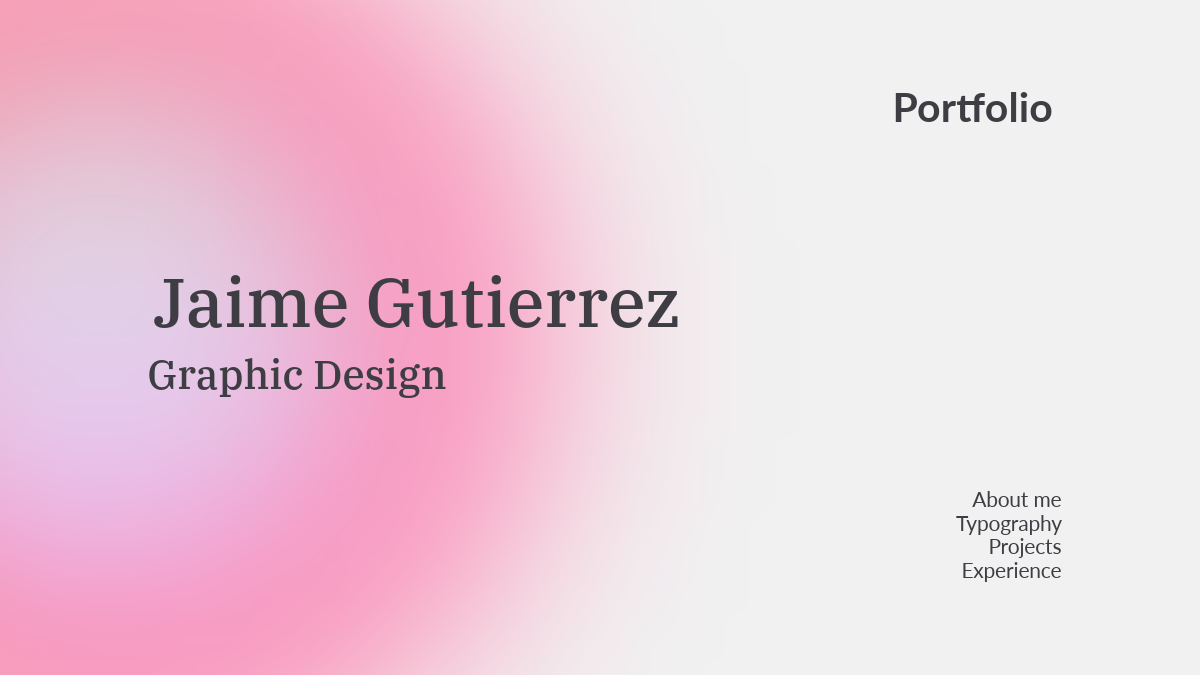 Pink White Gradient Blur Portfolio Cover