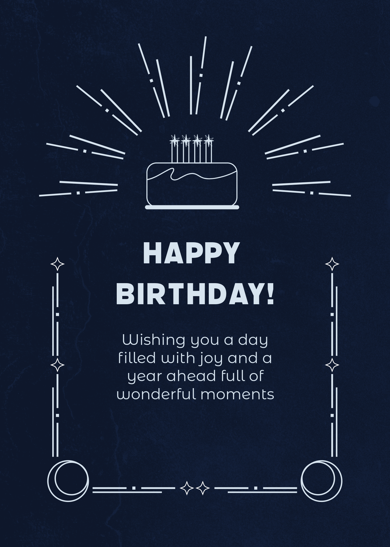 Blue Birthday Card