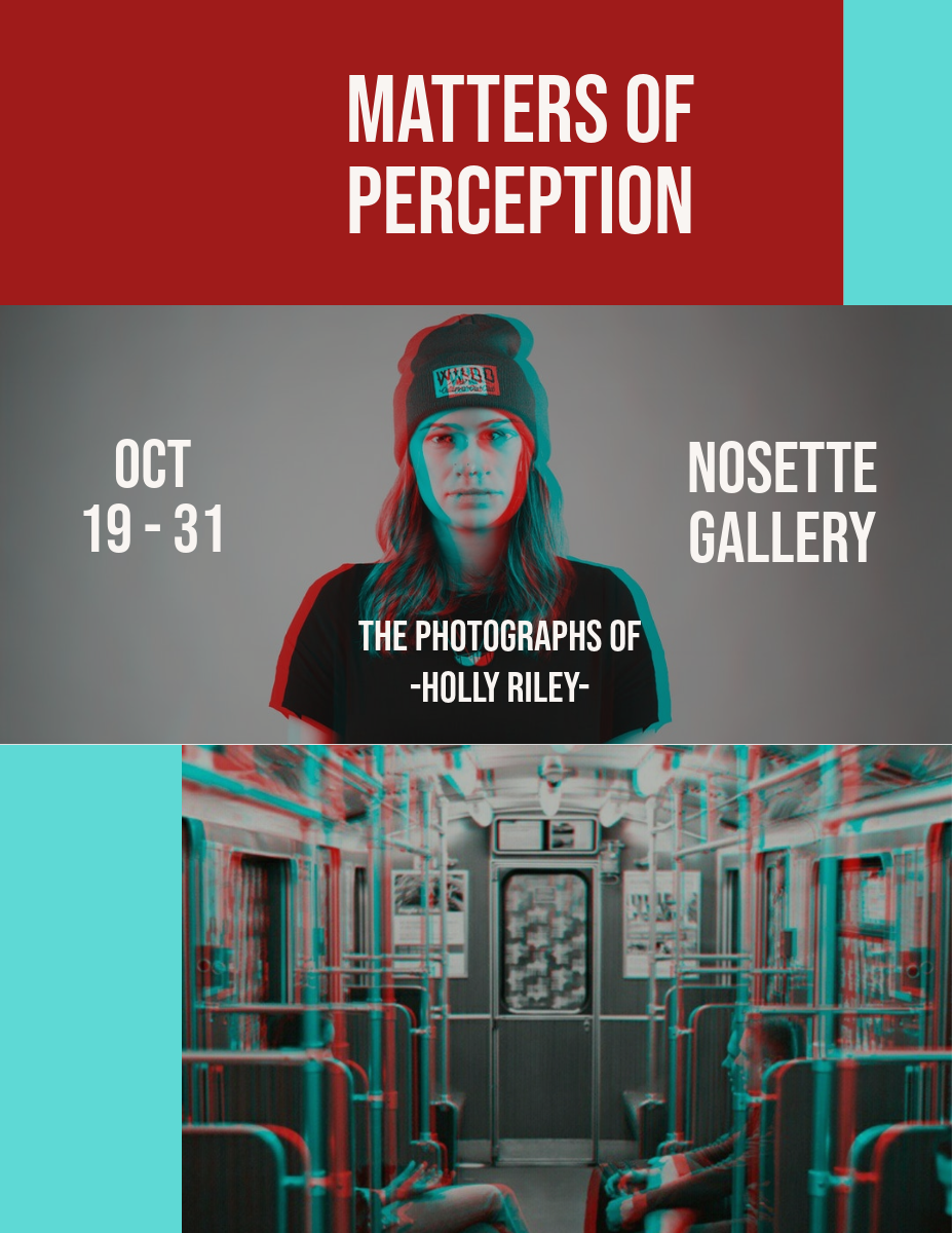 Grey and Claret Gallery Exhibition Poster