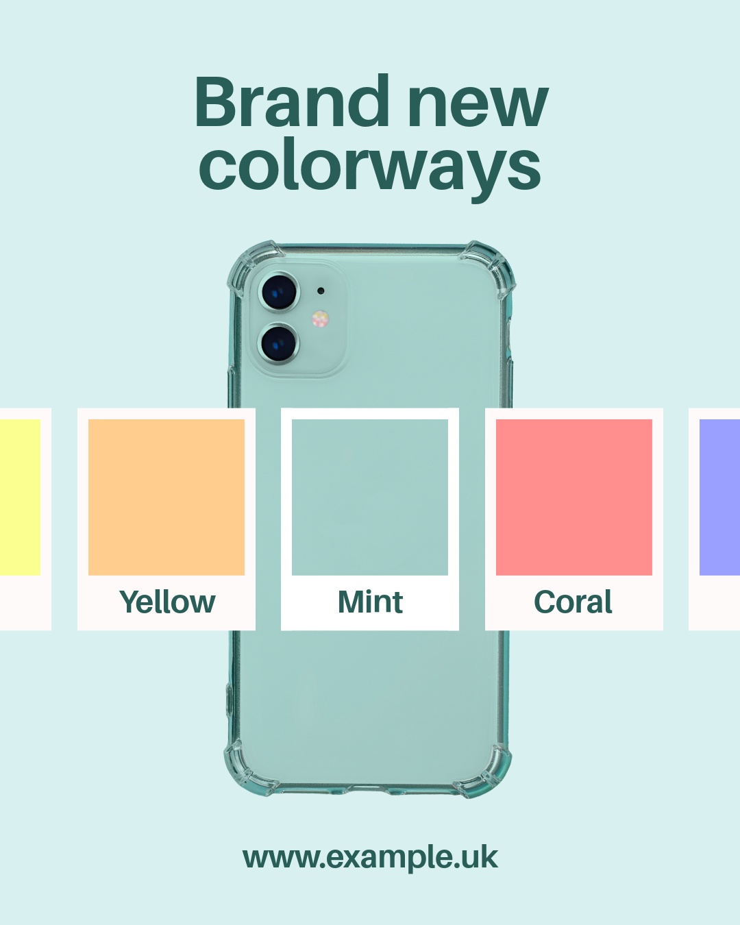 Mint and Green Smartphone Case Tech Product Instagram Ad